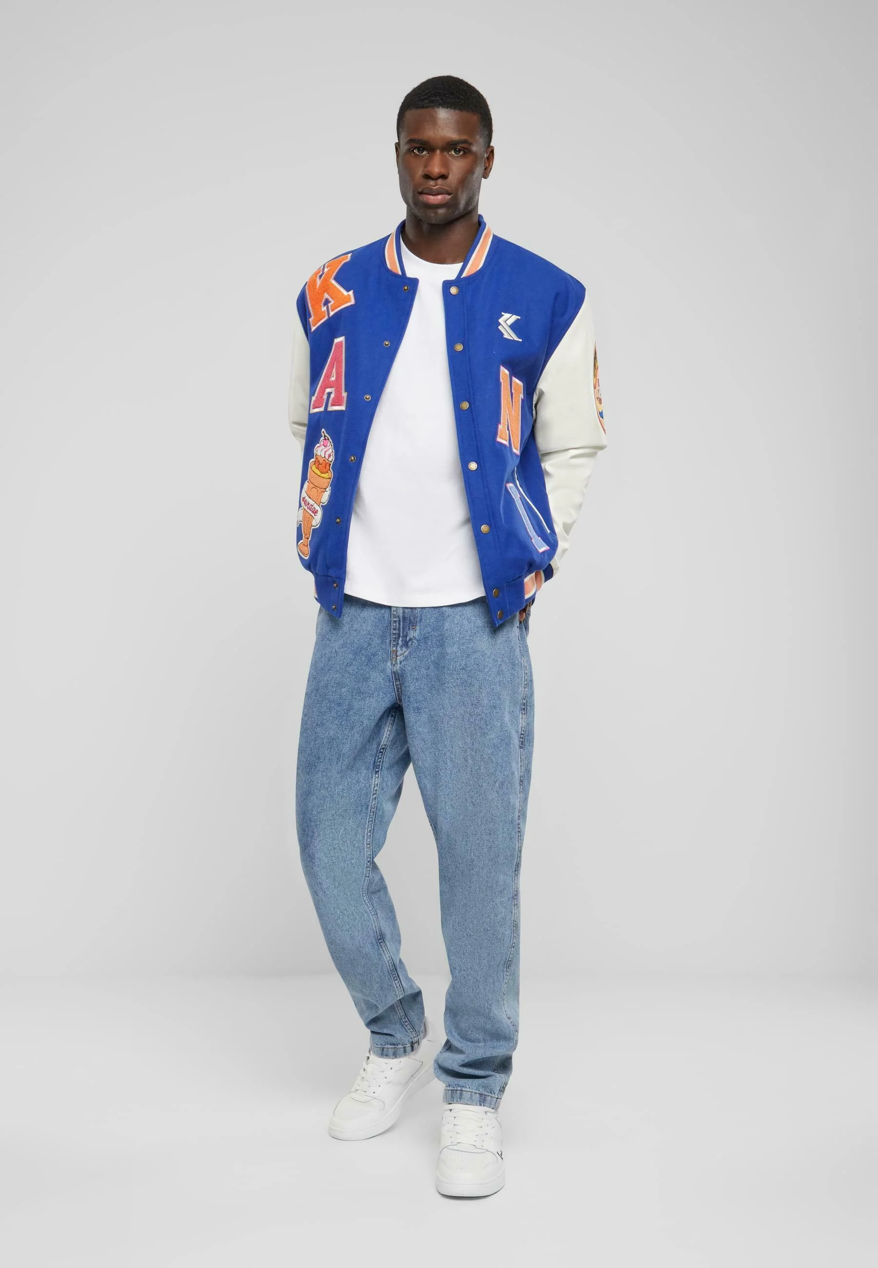 Karl Kani BLOCK PATCH COLLEGE - Giubbotto Bomber