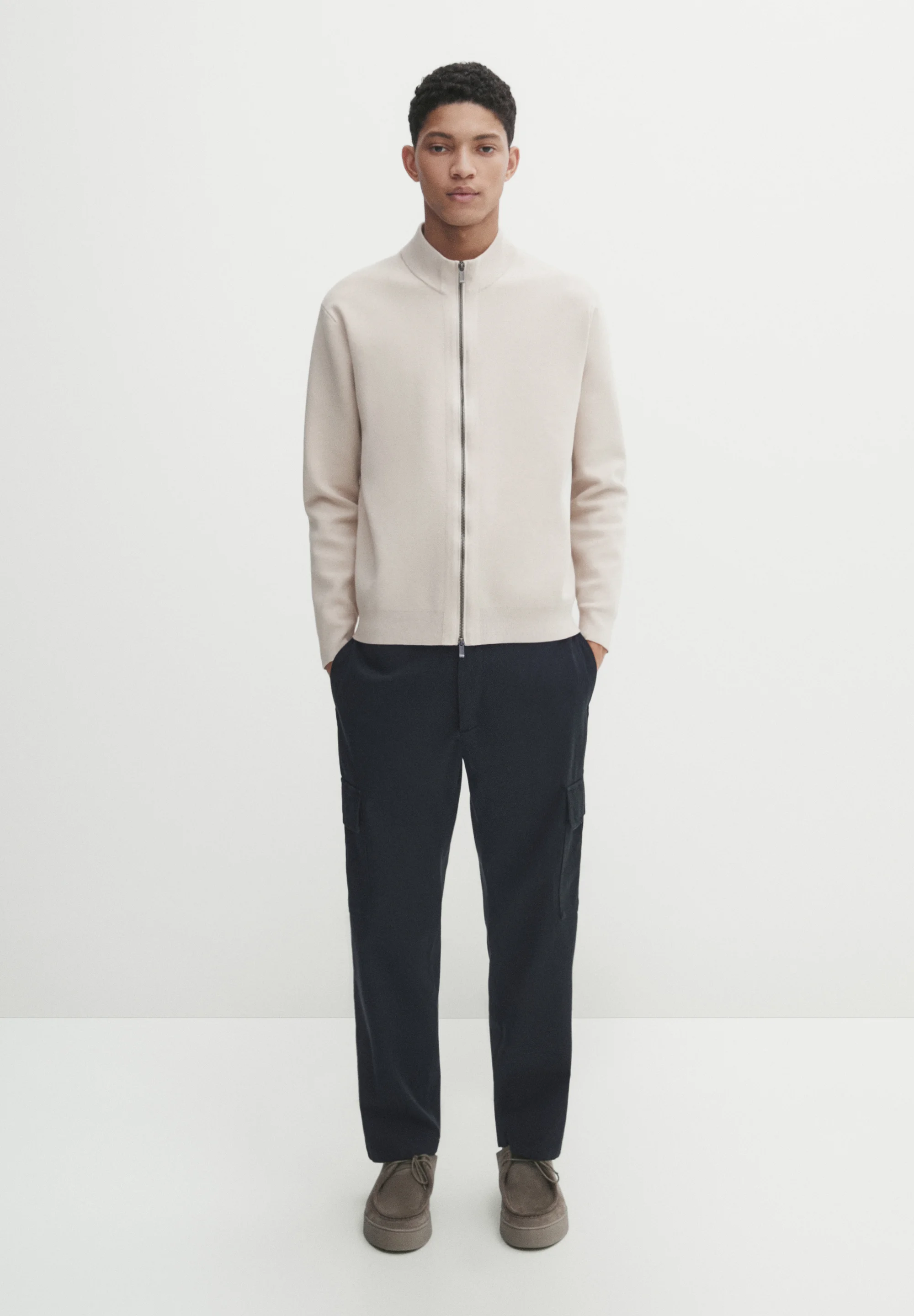 Massimo Dutti MILANO WITH A MOCK NECK AND ZIP - Cardigan