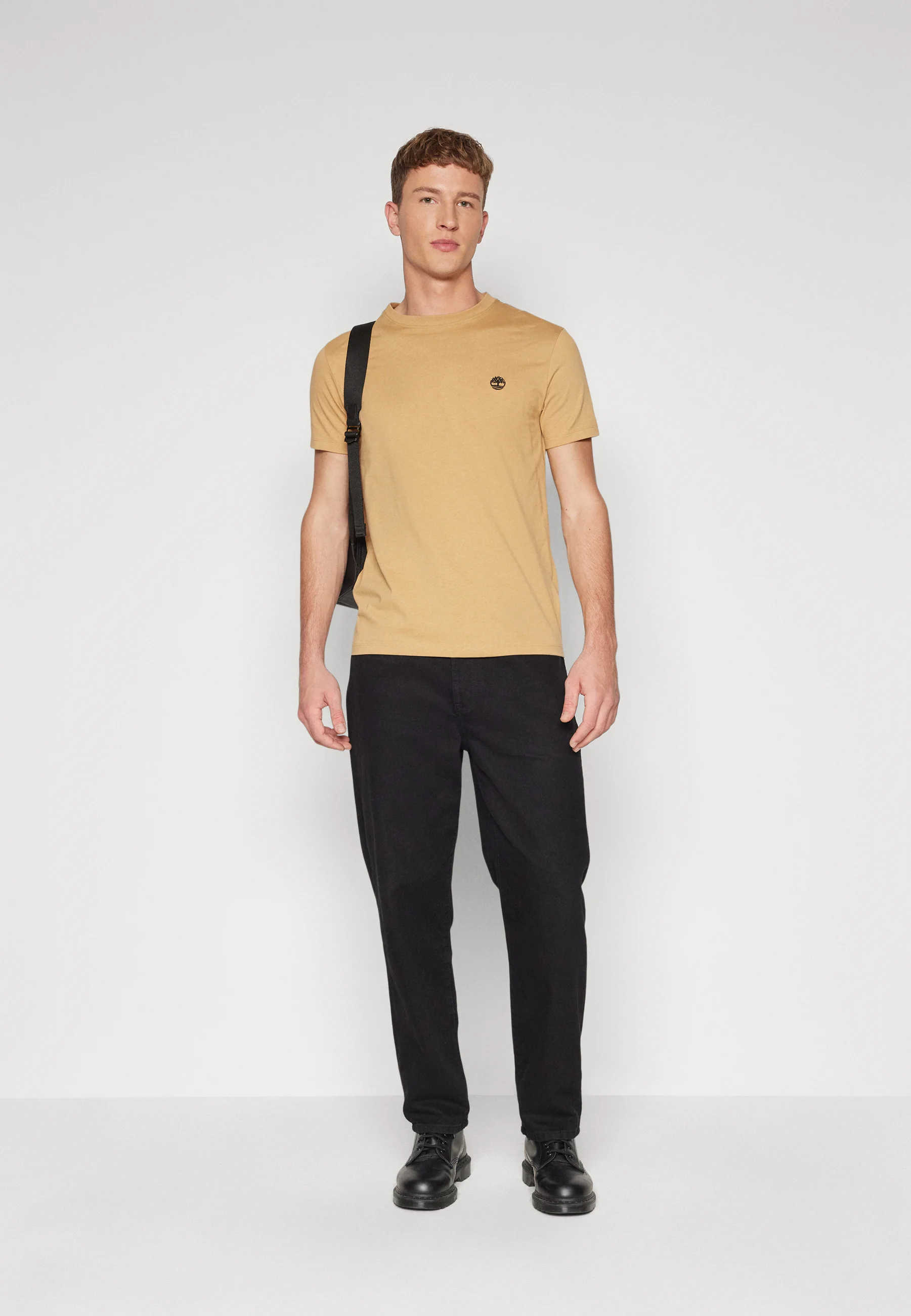 Timberland SHORT SLEEVE TEE LIGHT WHEAT BOOT - T-shirt basic