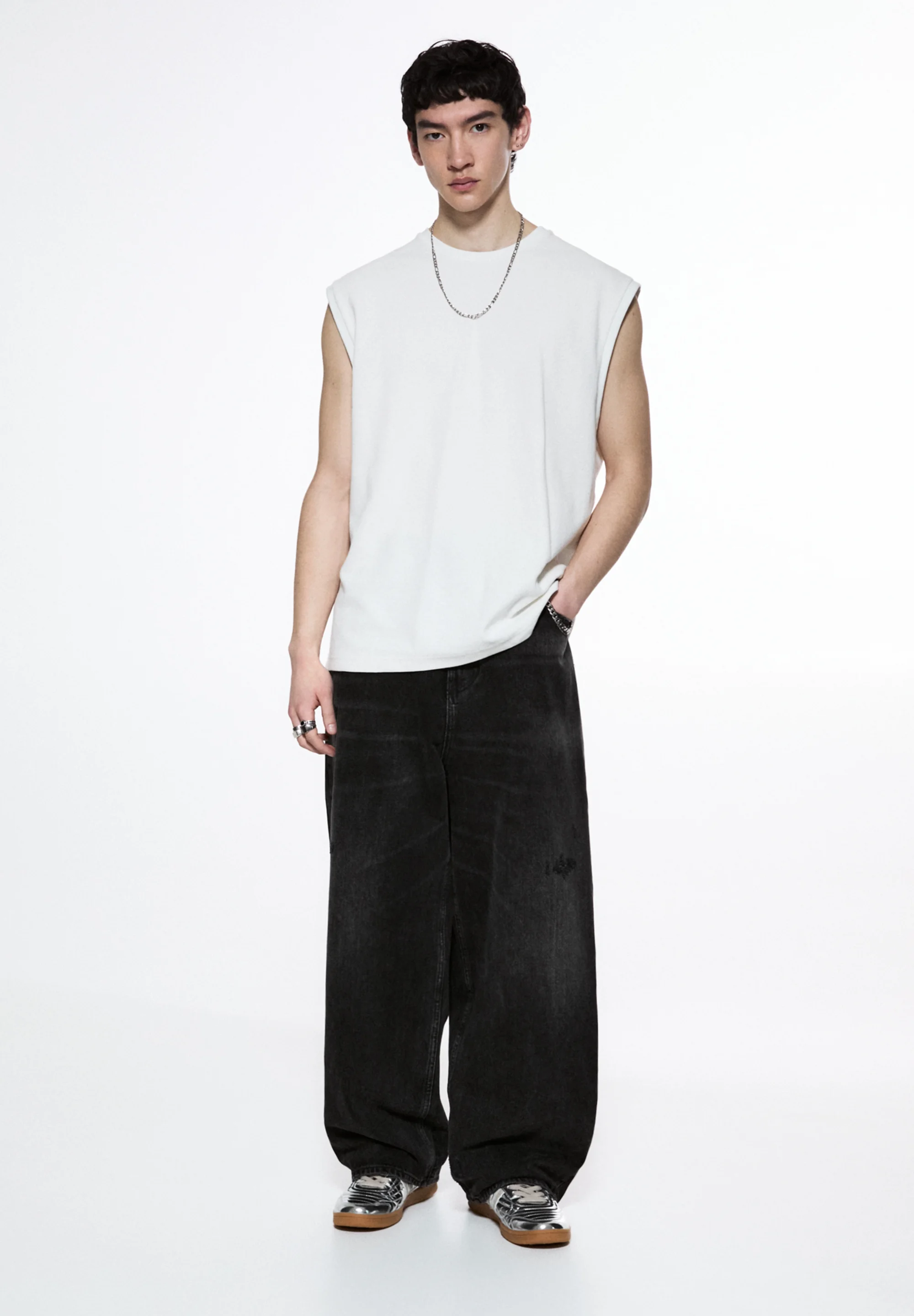 PULL&BEAR SUPER BAGGY - Jeans a sigaretta