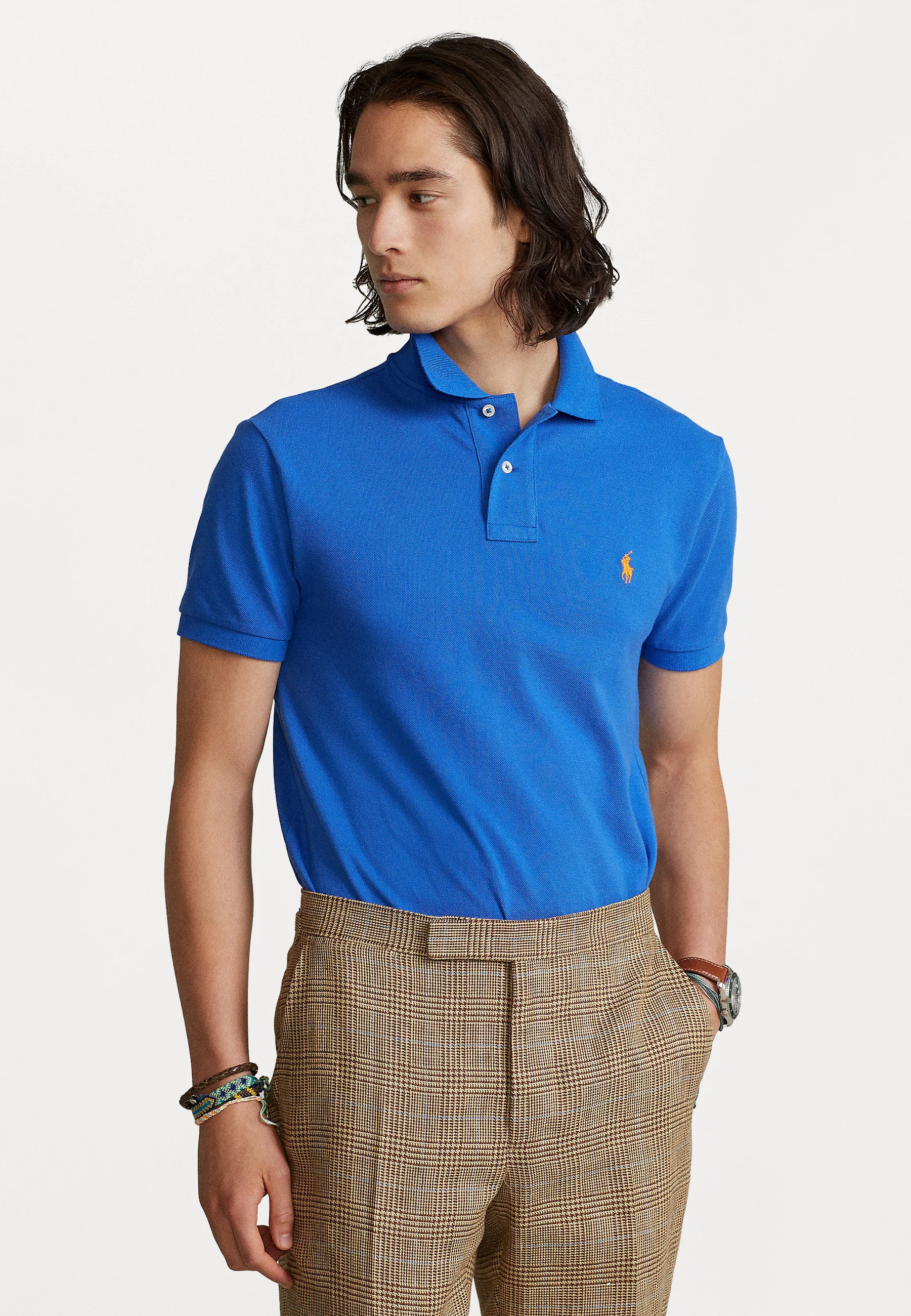 SLIM FIT MESH POLO SHIRT - Polo