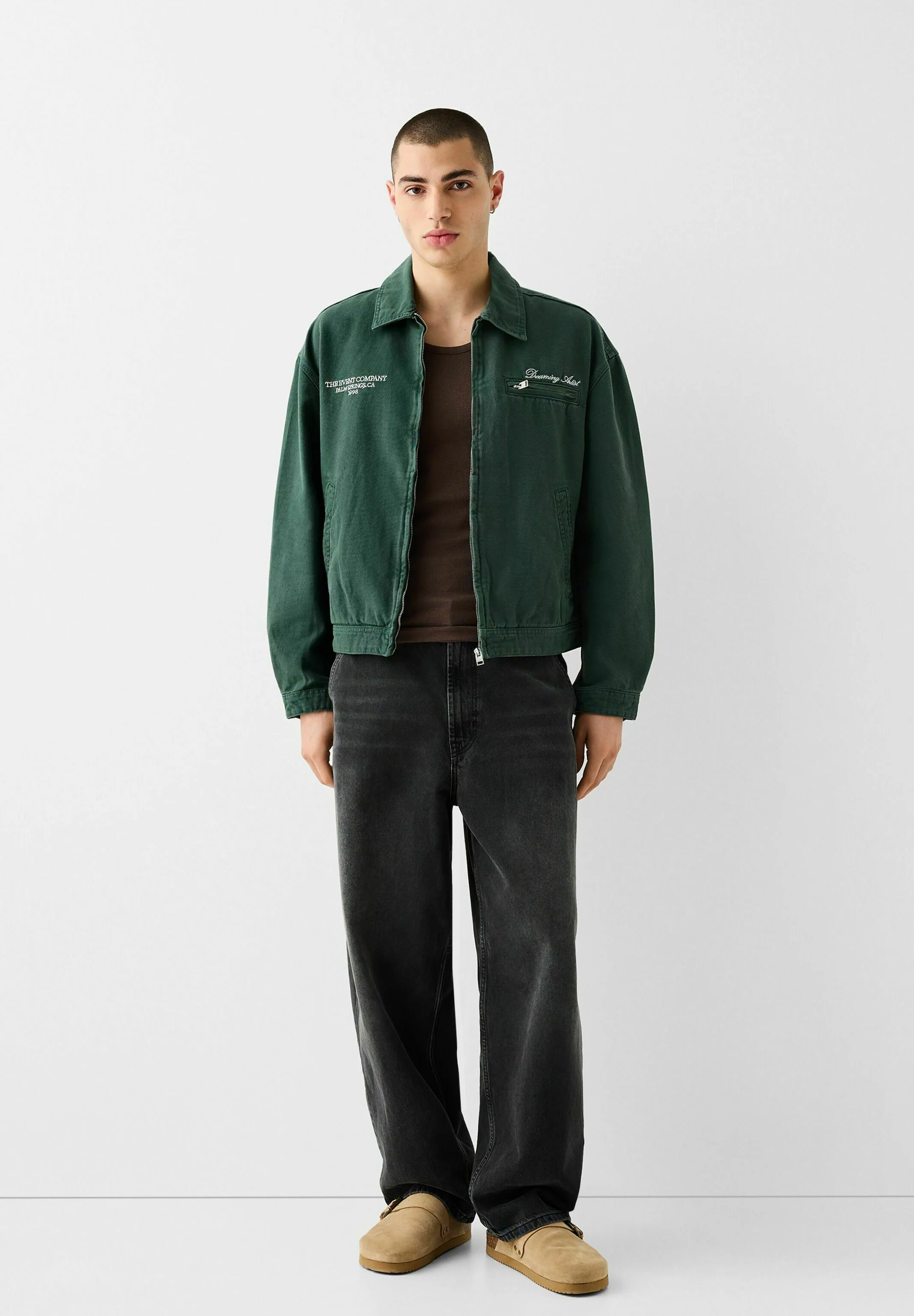 Bershka BOXY FIT - Giacca di jeans