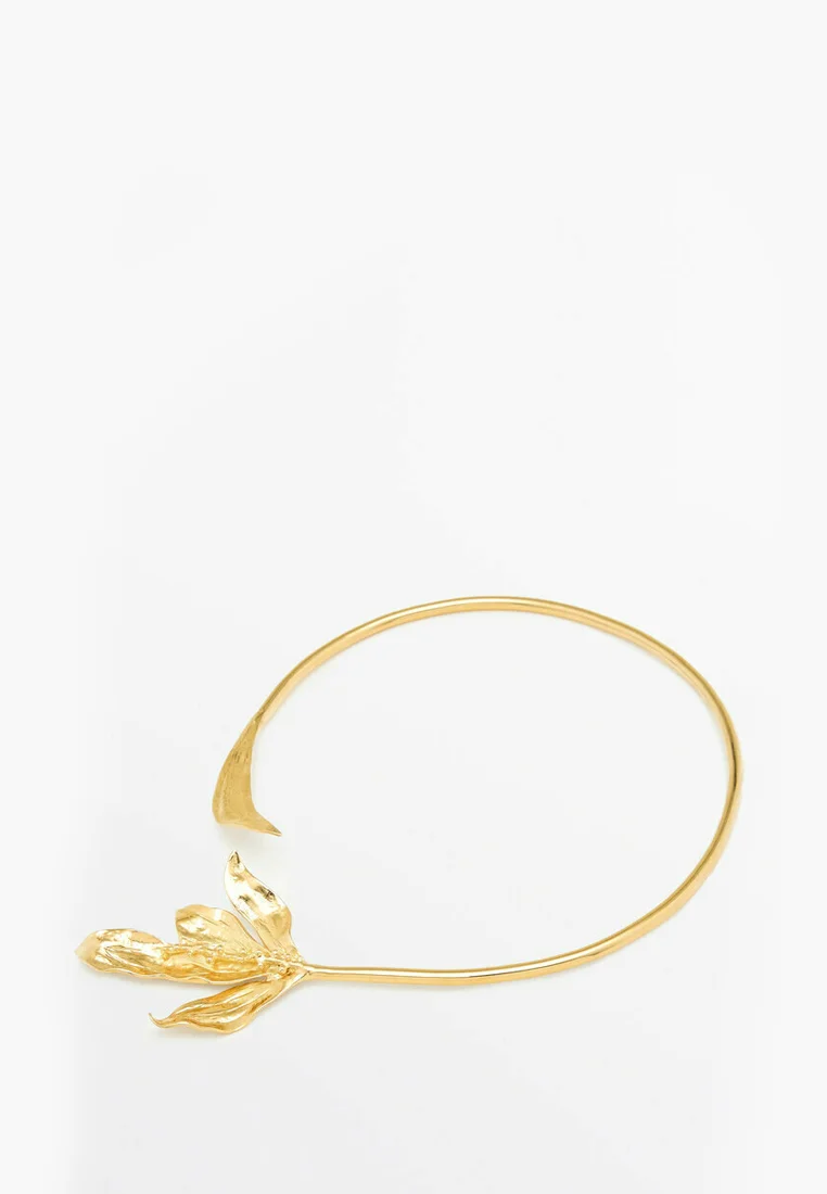 Massimo Dutti CHOKER WITH FLOWER DETAIL- Collana