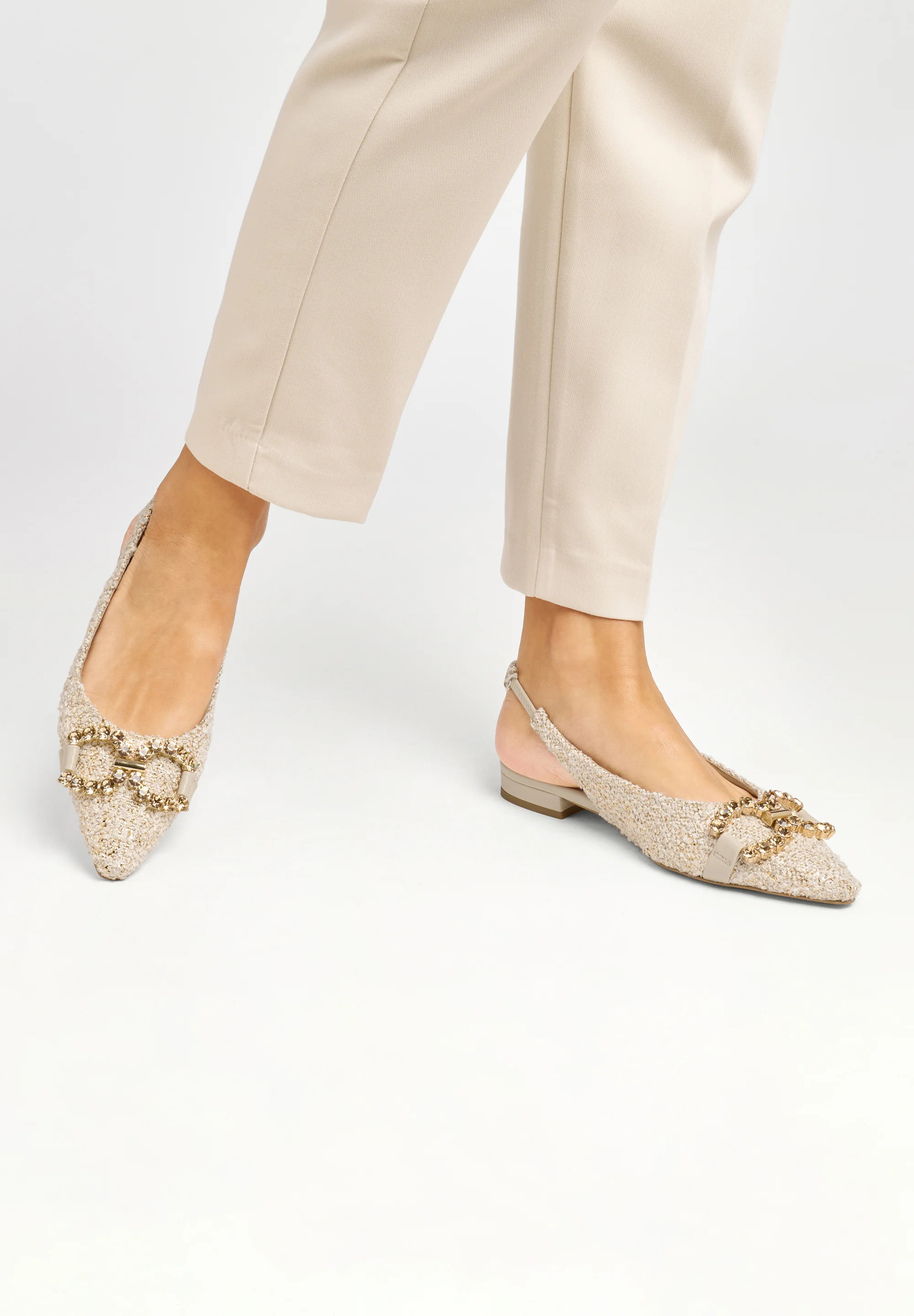 Frau Shoes BEJEWELLED BOUCLÉ - Ballerine