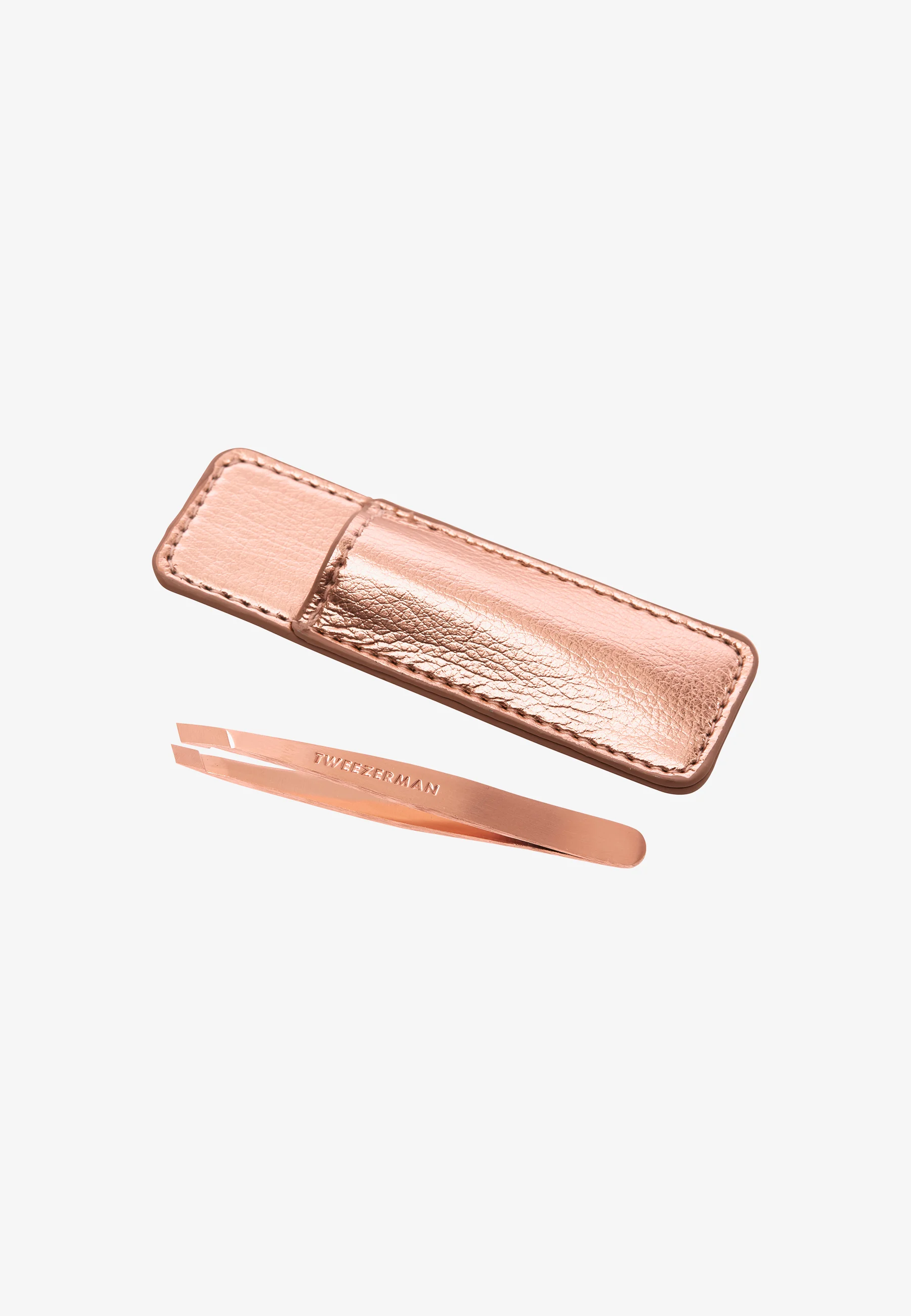 TWEEZERMAN ROSE GOLD MINI SLANT WITH CASE - Accessori depilazione