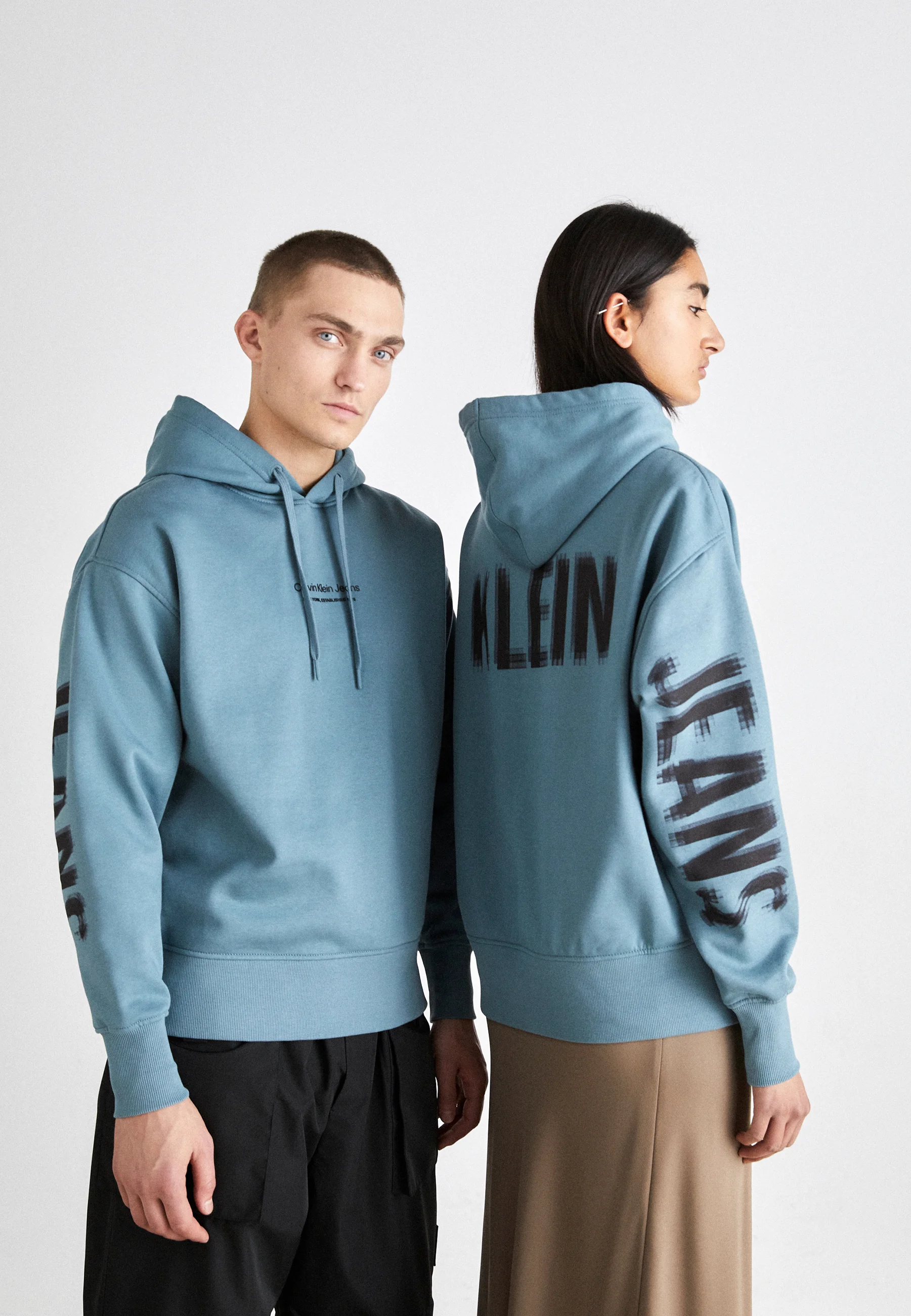 Jeans ILLUSION LOGO HOODIE UNISEX - Felpa con cappuccio