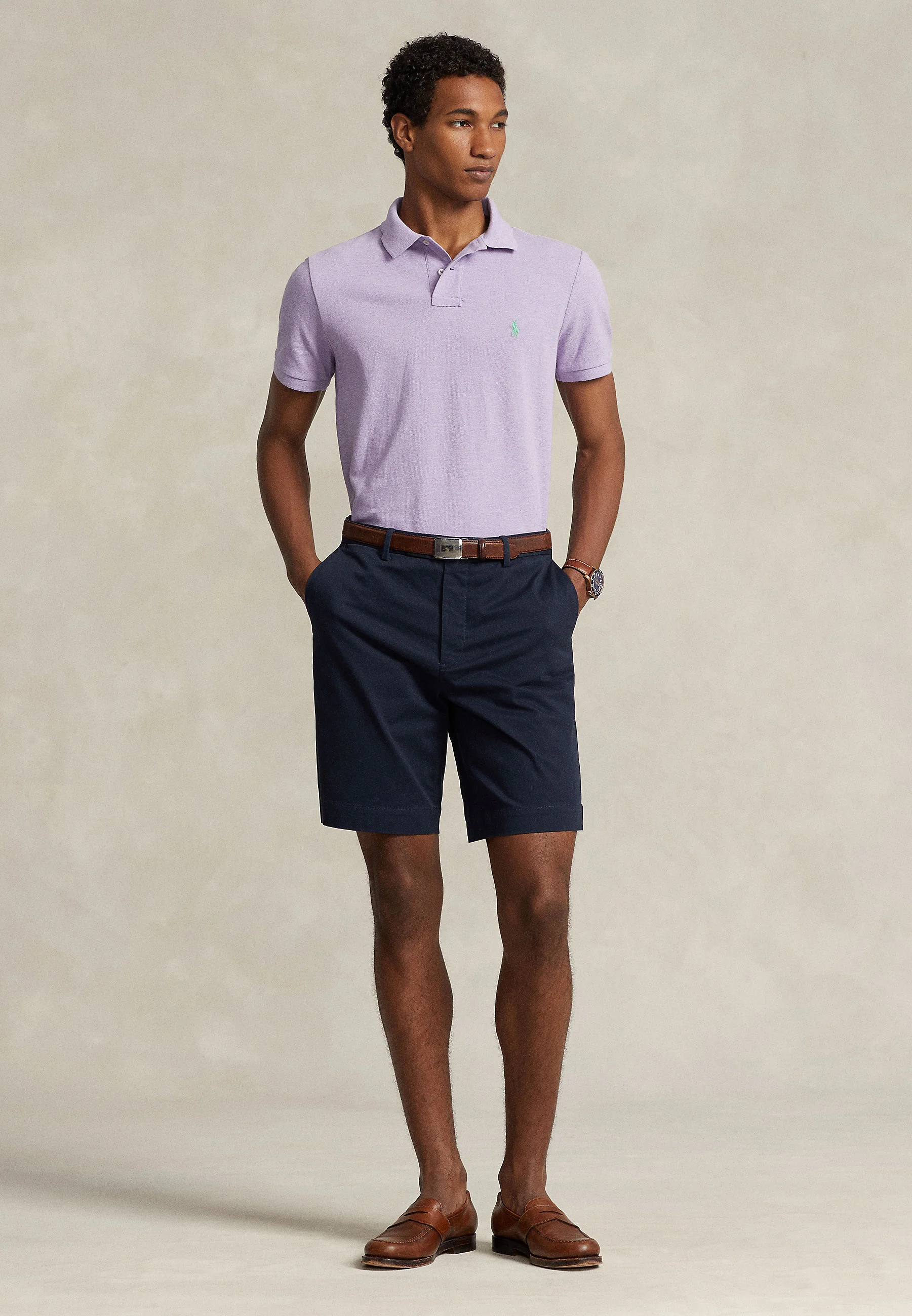 SLIM FIT MESH POLO SHIRT - Polo