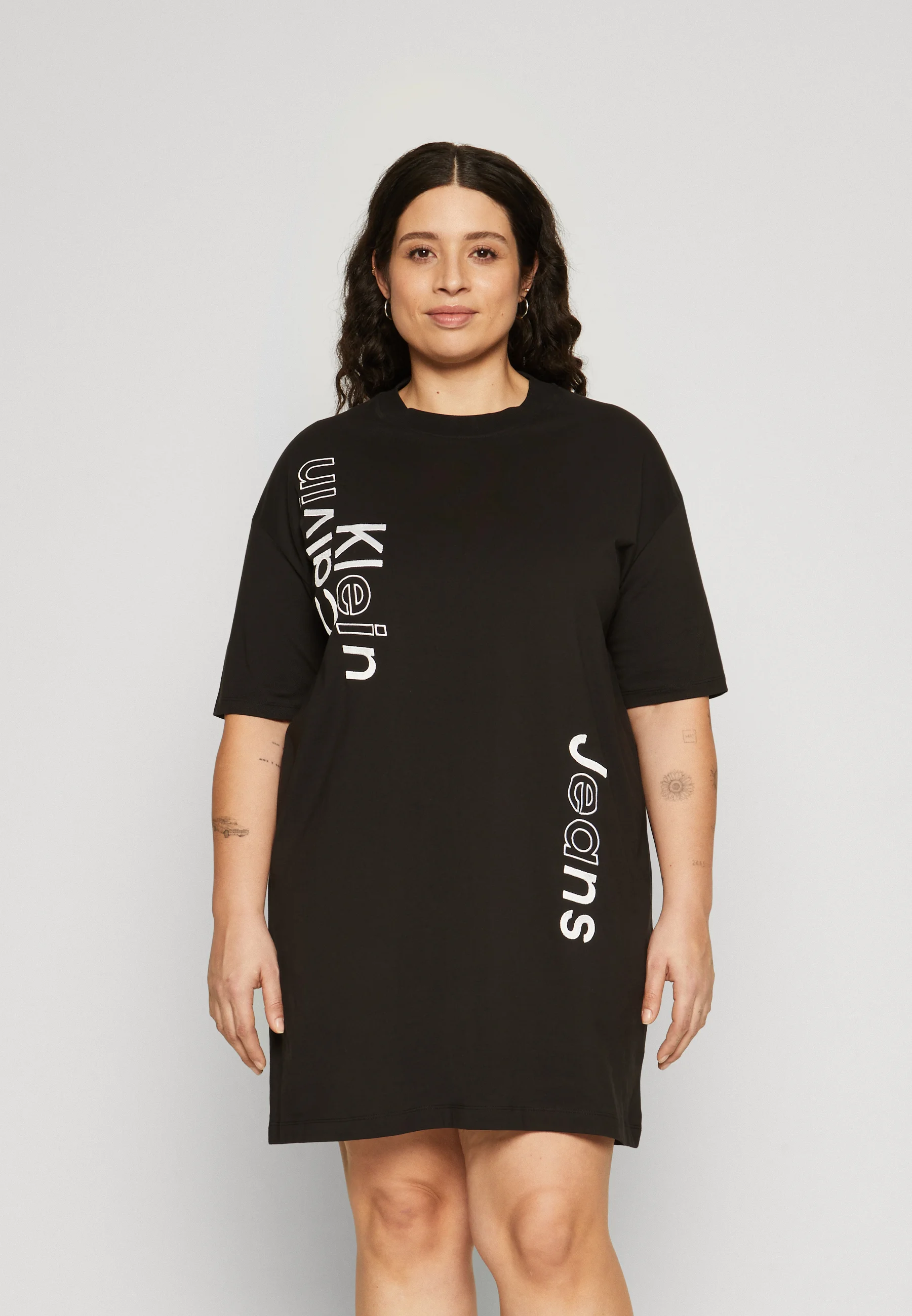 Jeans Plus MULTI PLACEMENT LOGO DRESS - Vestito di maglina