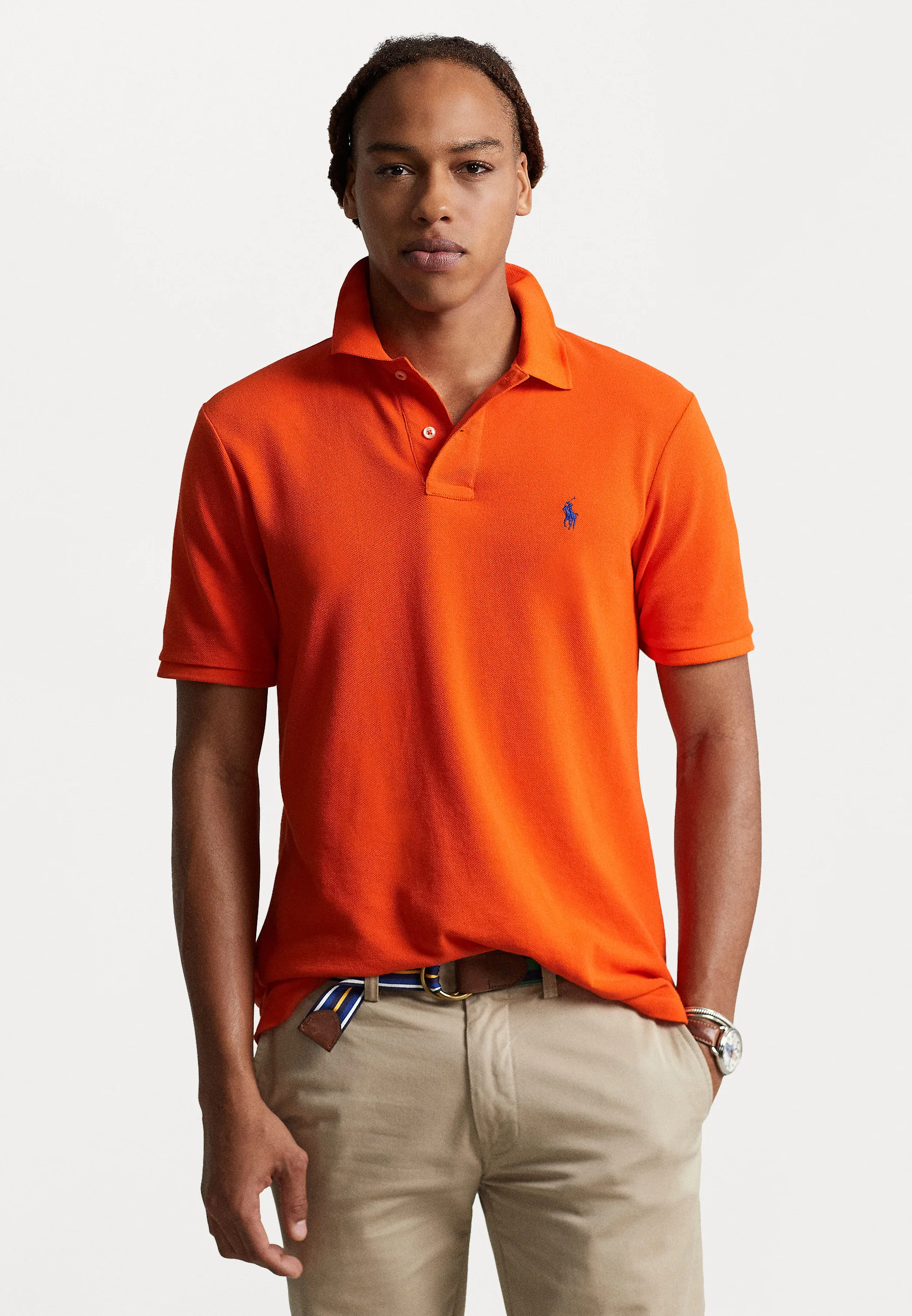 SLIM FIT MESH POLO SHIRT - Polo