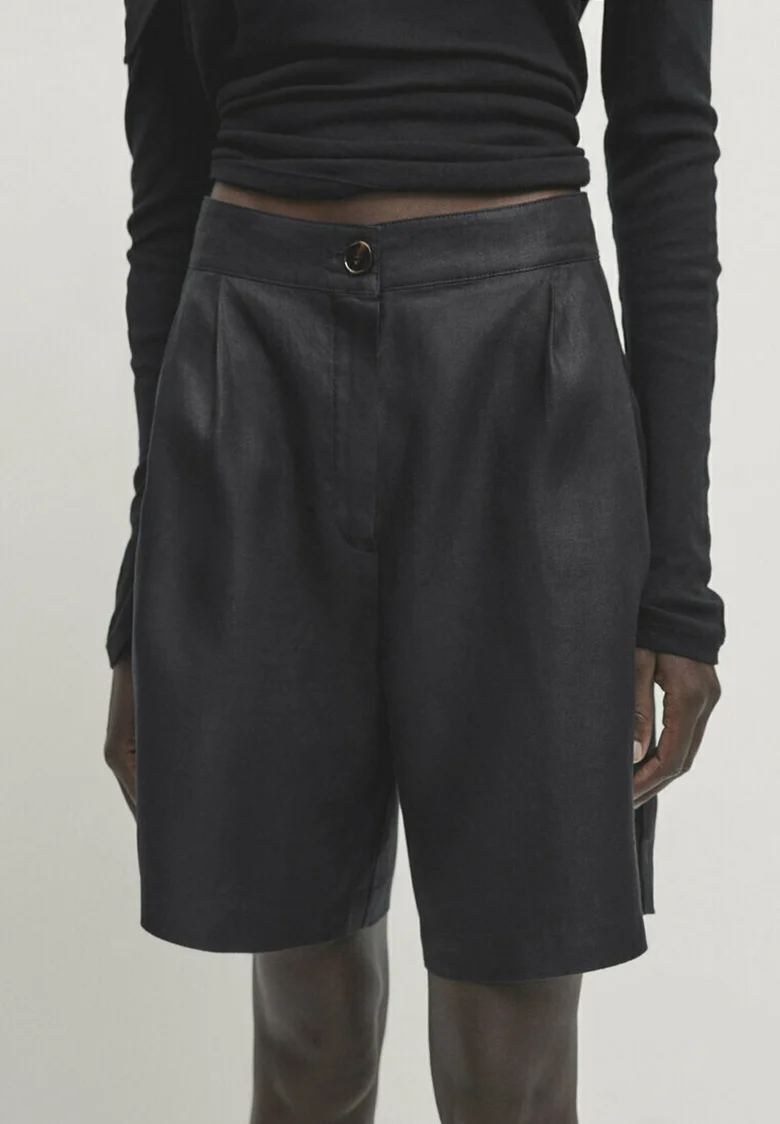 Massimo Dutti BERMUDA WITH DOUBLE DARTS - Shorts
