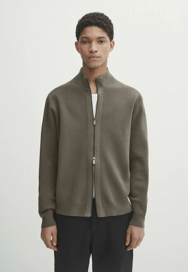 Massimo Dutti MILANO WITH A MOCK NECK AND ZIP - Cardigan