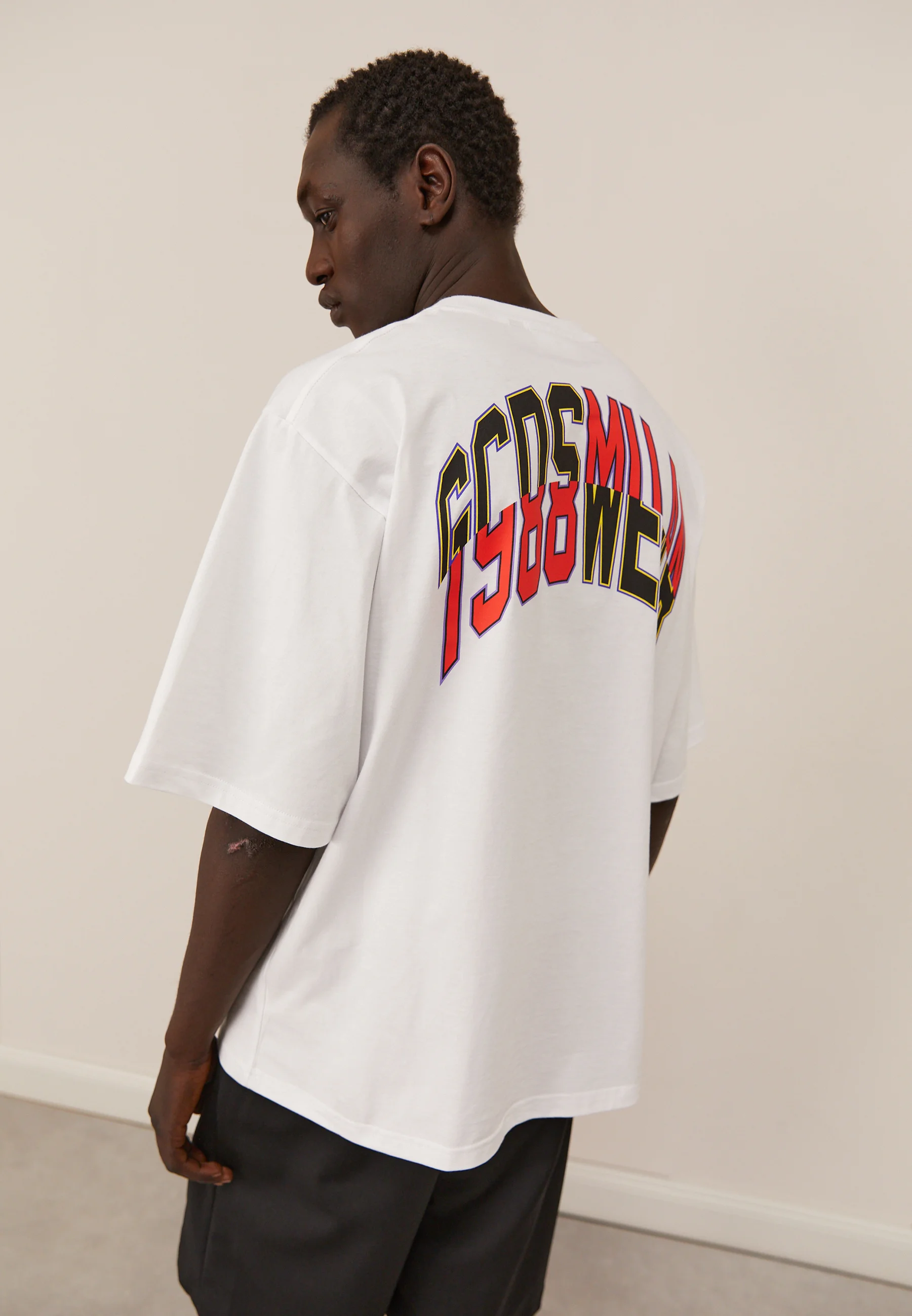 GCDS COLLEGE OVERSIZED - T-shirt con stampa