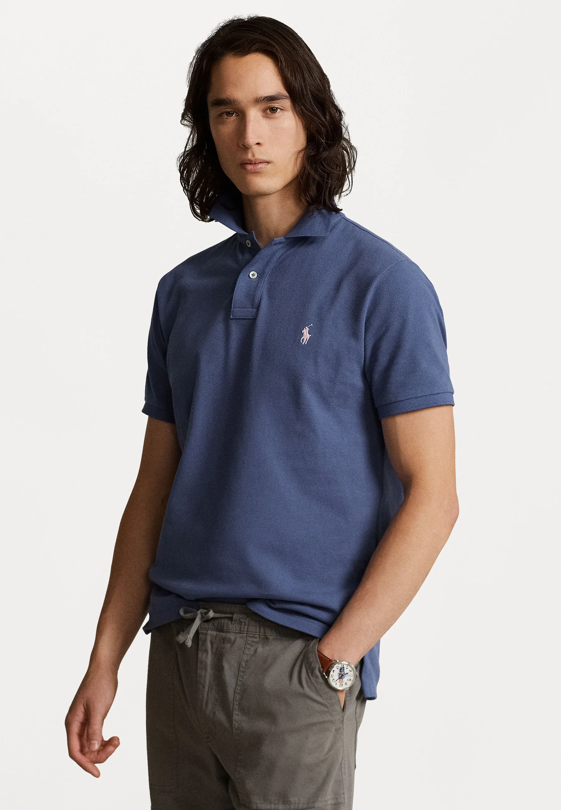 SLIM FIT MESH POLO SHIRT - Polo
