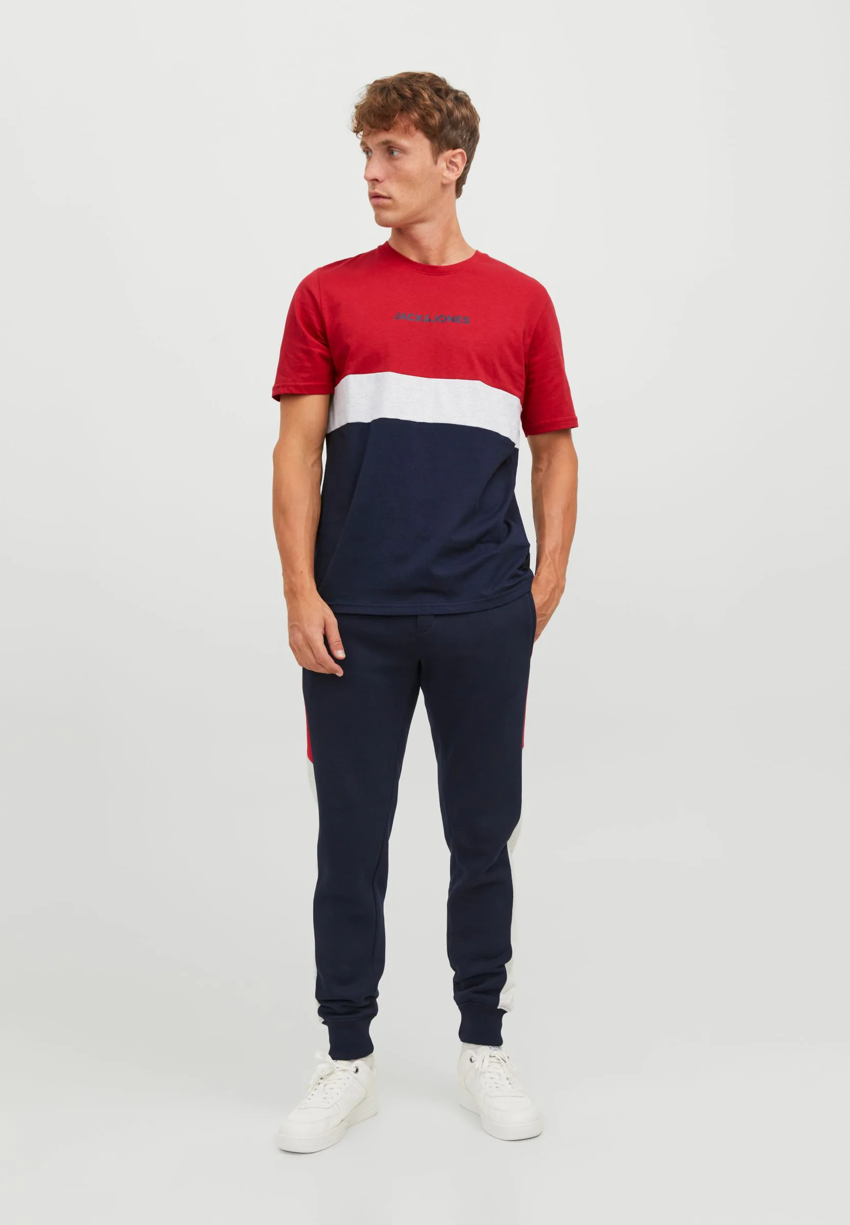 Jack & Jones JJEREID BLOCKING TEE - T-shirt con stampa