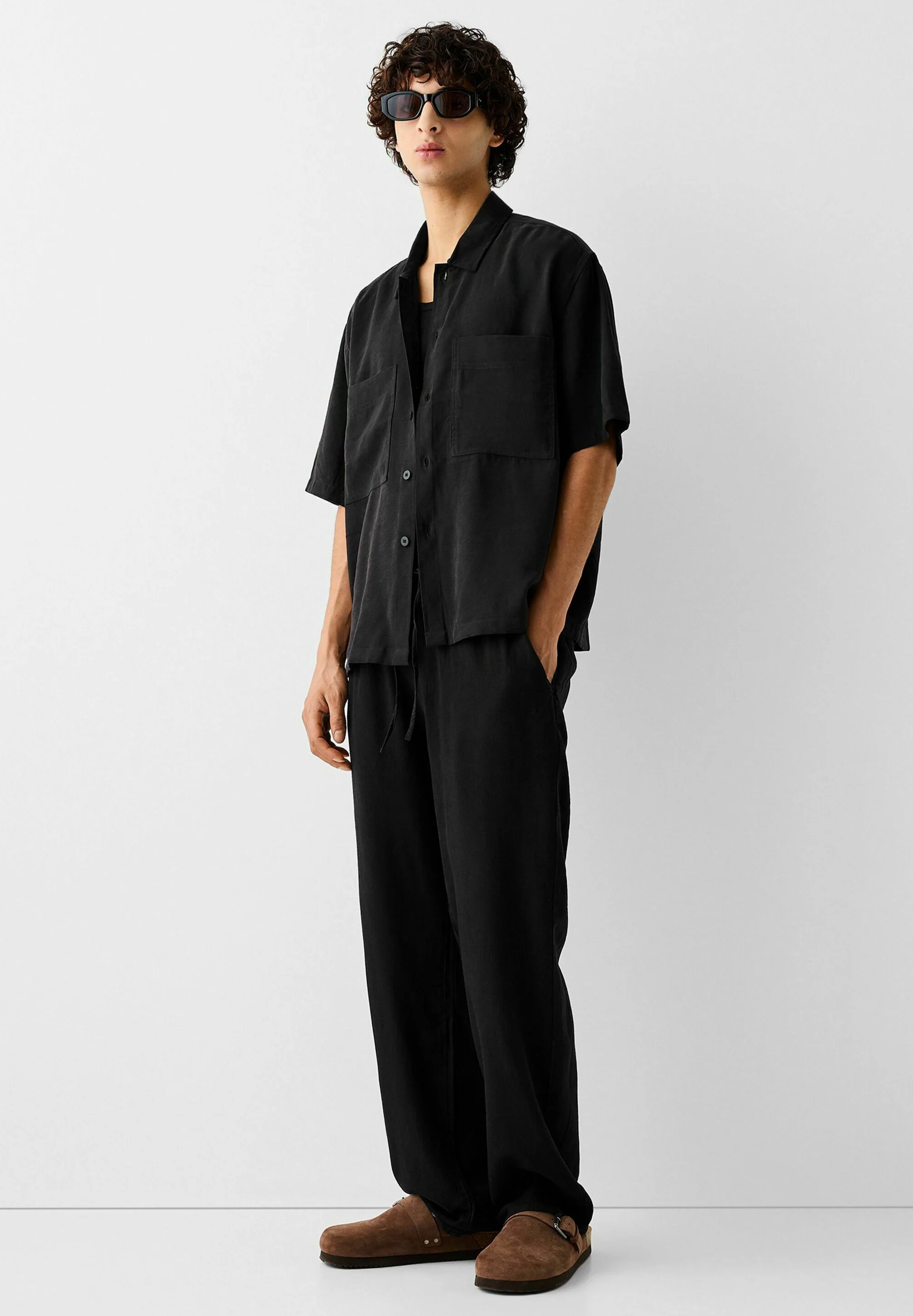 Bershka WIDE - JOGGERS- Pantaloni