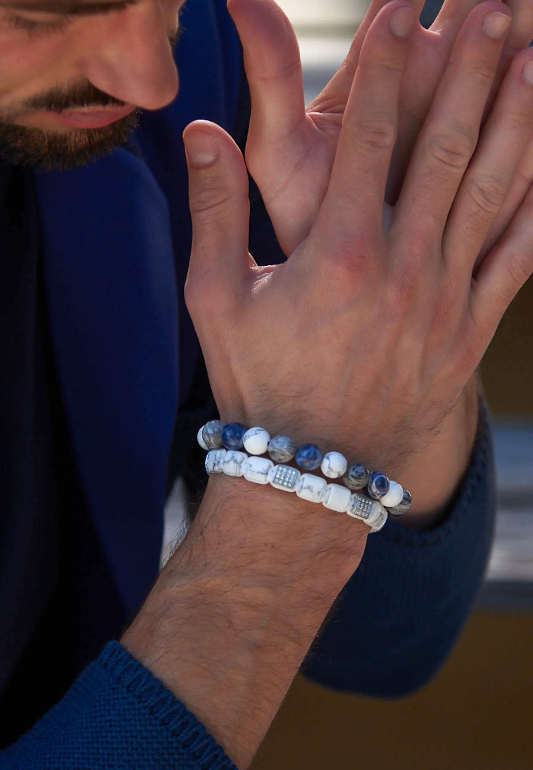 GT collection SODALITE, HOWLITE, JASPER BEADED - Bracciale