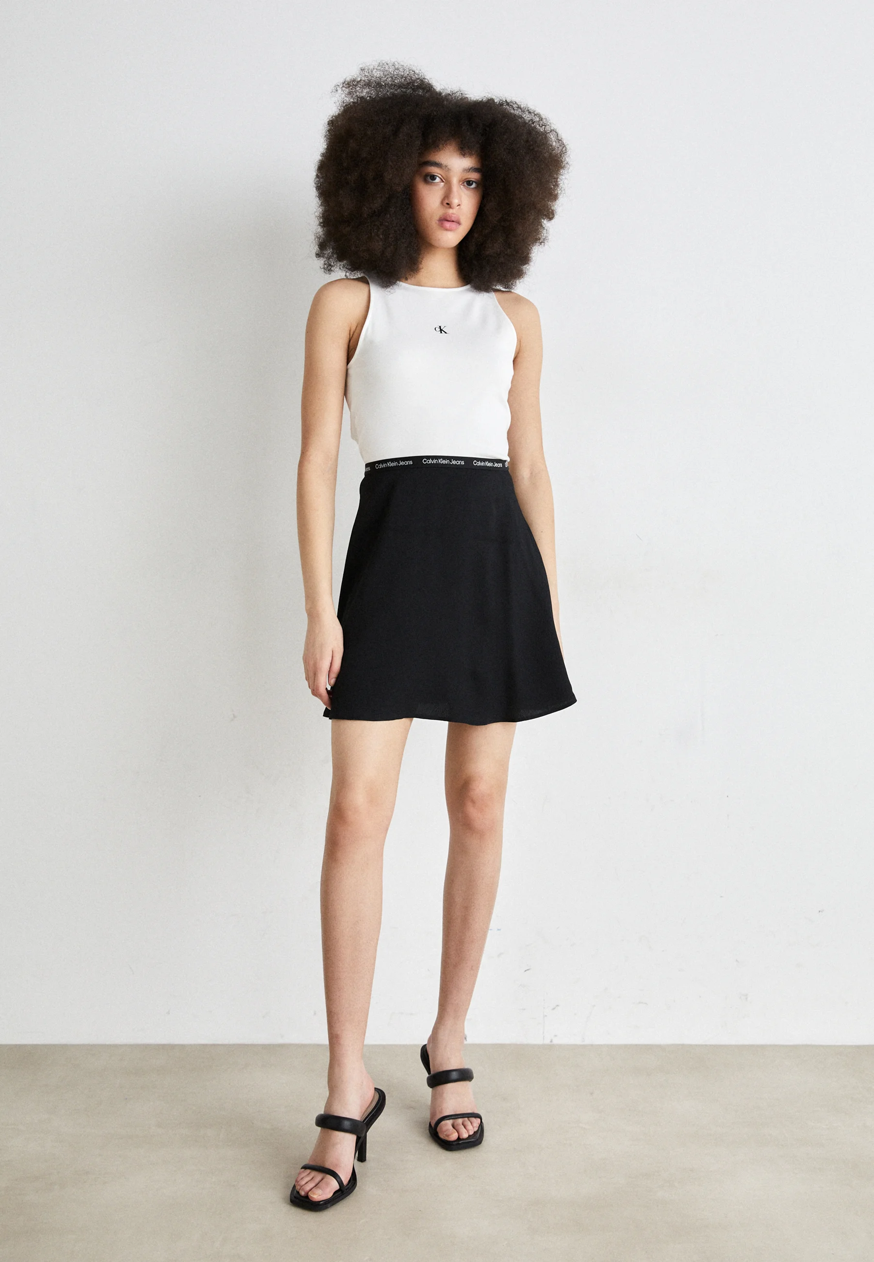 Jeans LOGO ELASTIC SKIRT - Gonna a campana