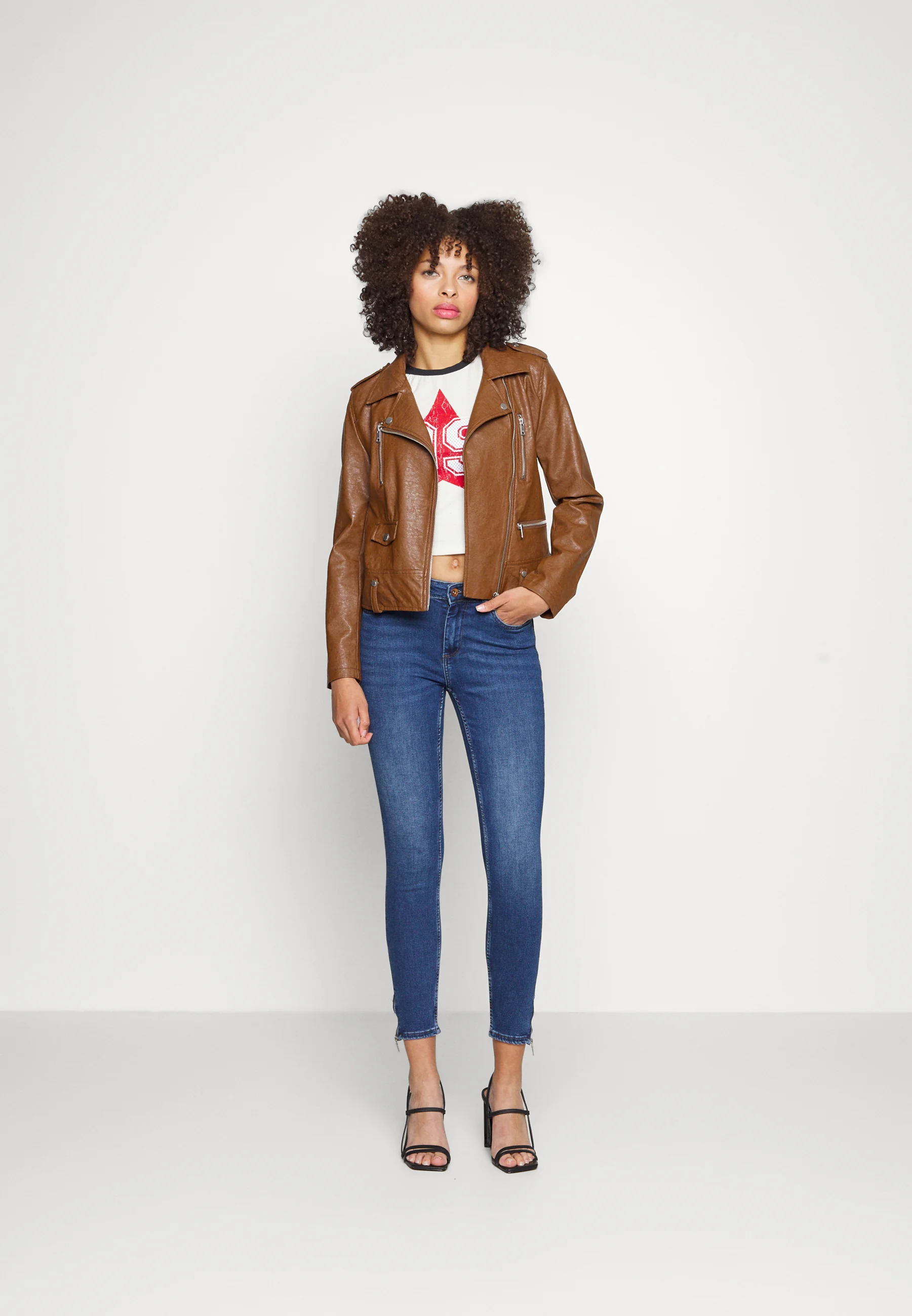 ONLY ONLMIA BIKER JACKET - Giacca in similpelle