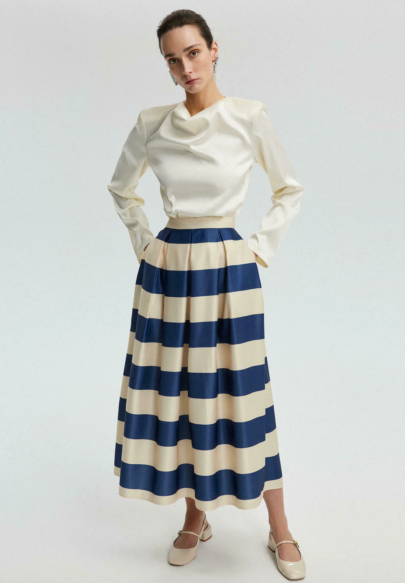 Touché Privé STRIPED MATTE FLARED- Gonna a campana
