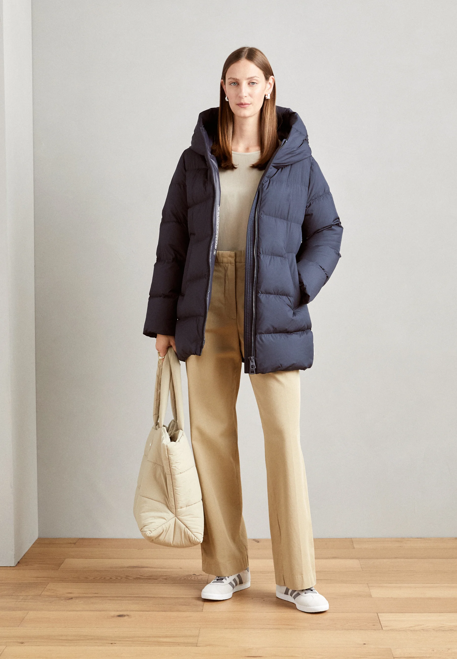 Marc O'Polo JACKET MIDDLE LENGTH FIXED HOOD WELT POCKETS - Piumino