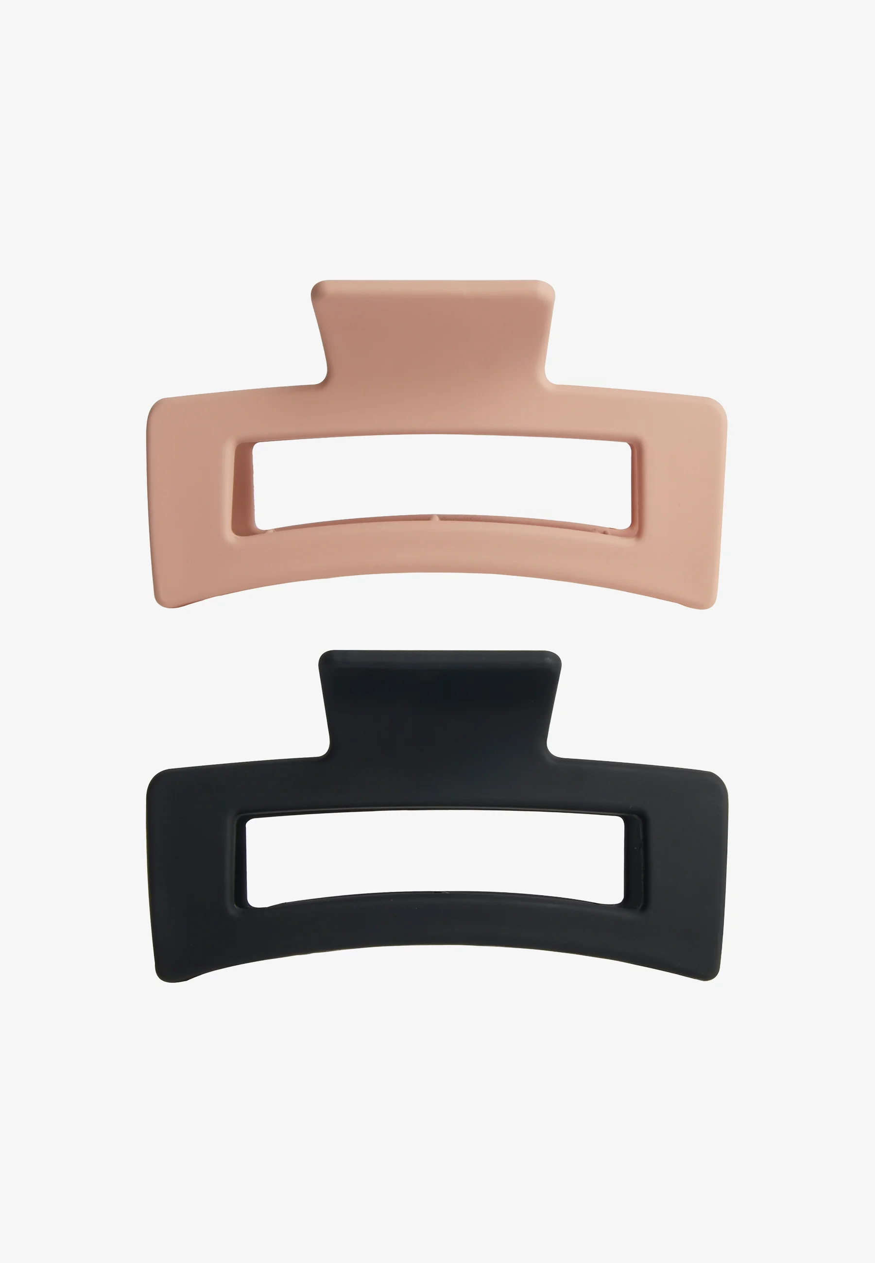 Revolution Haircare RECTANGLE MATTE CLIP NUDE/BLACK 2 PACK - Accessori capelli