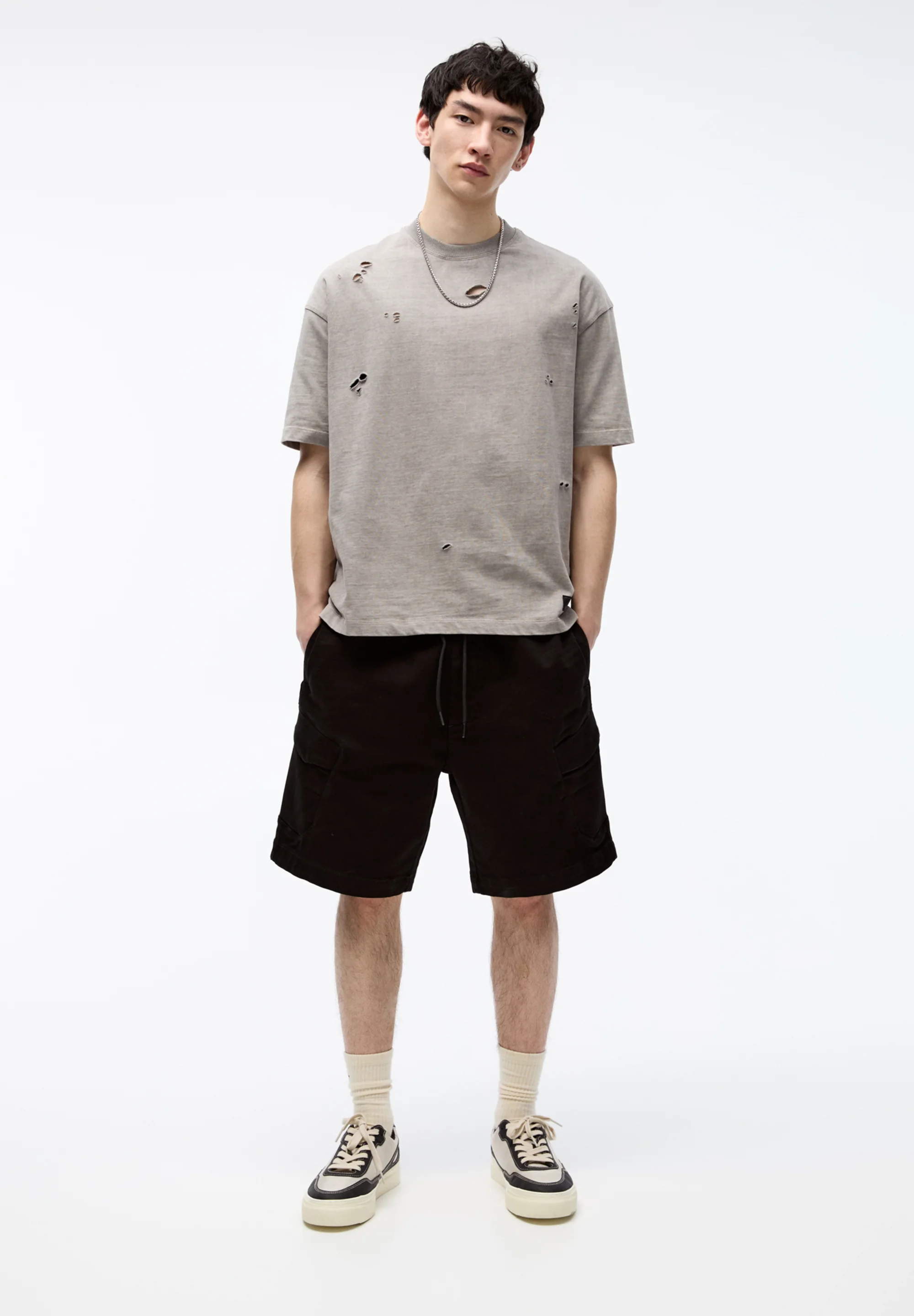 PULL&BEAR SOFT-BERMUDA - Shorts di jeans