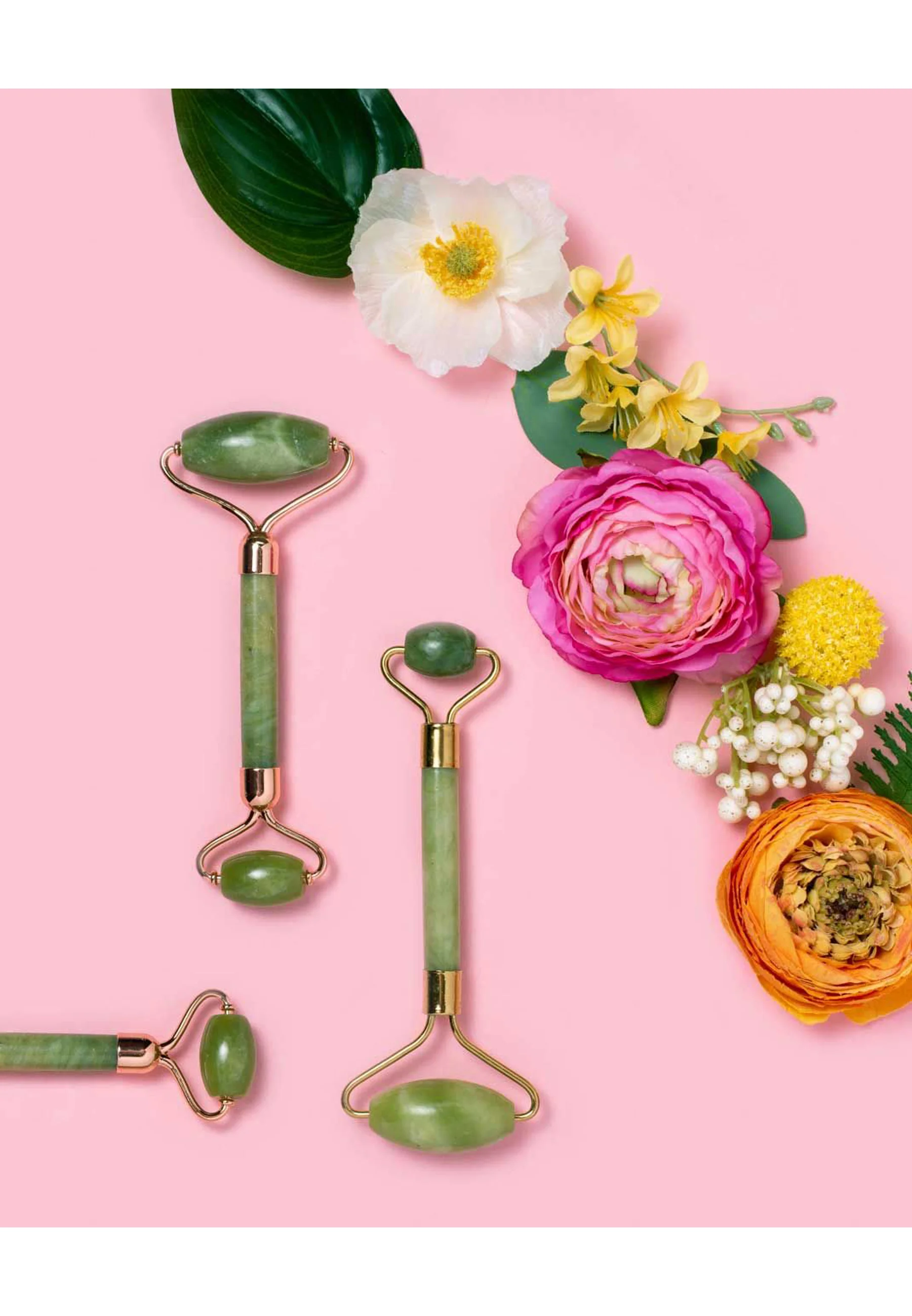 Earth Harbor ISLAND JADE ROSE GOLD GEMSTONE FACIAL ROLLER - Accessori skincare