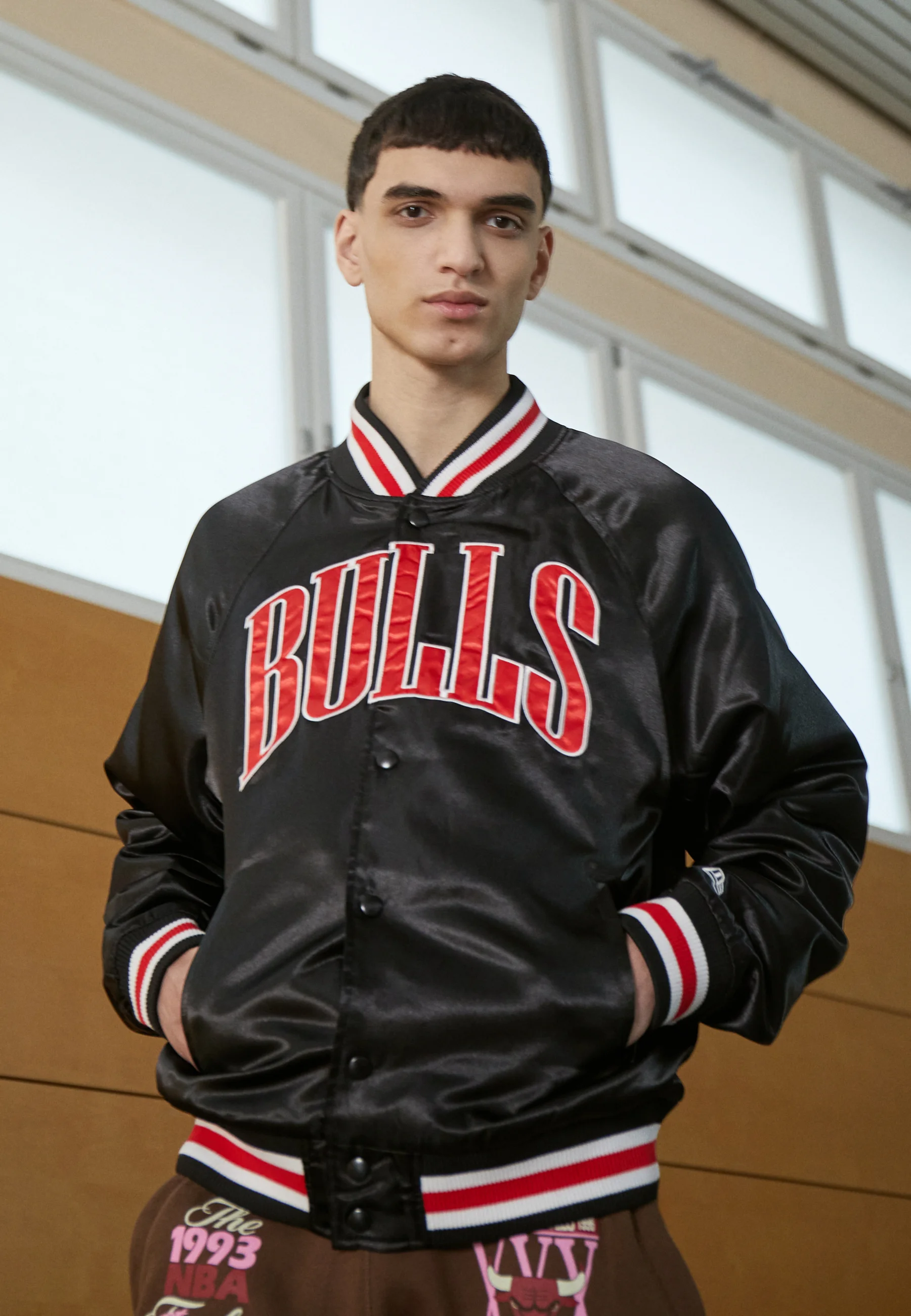 New Era NBA CHICAGO BULLS APPLIQUE BOMBER - Squadra