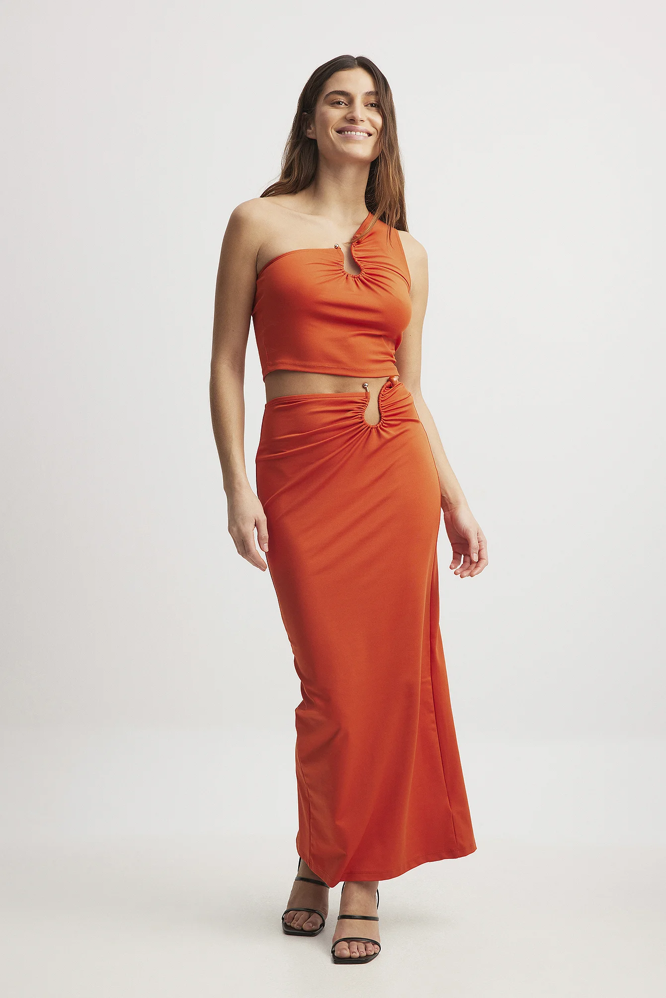 NA-KD BUCKLE DETAIL MAXI SKIRT - Gonna lunga