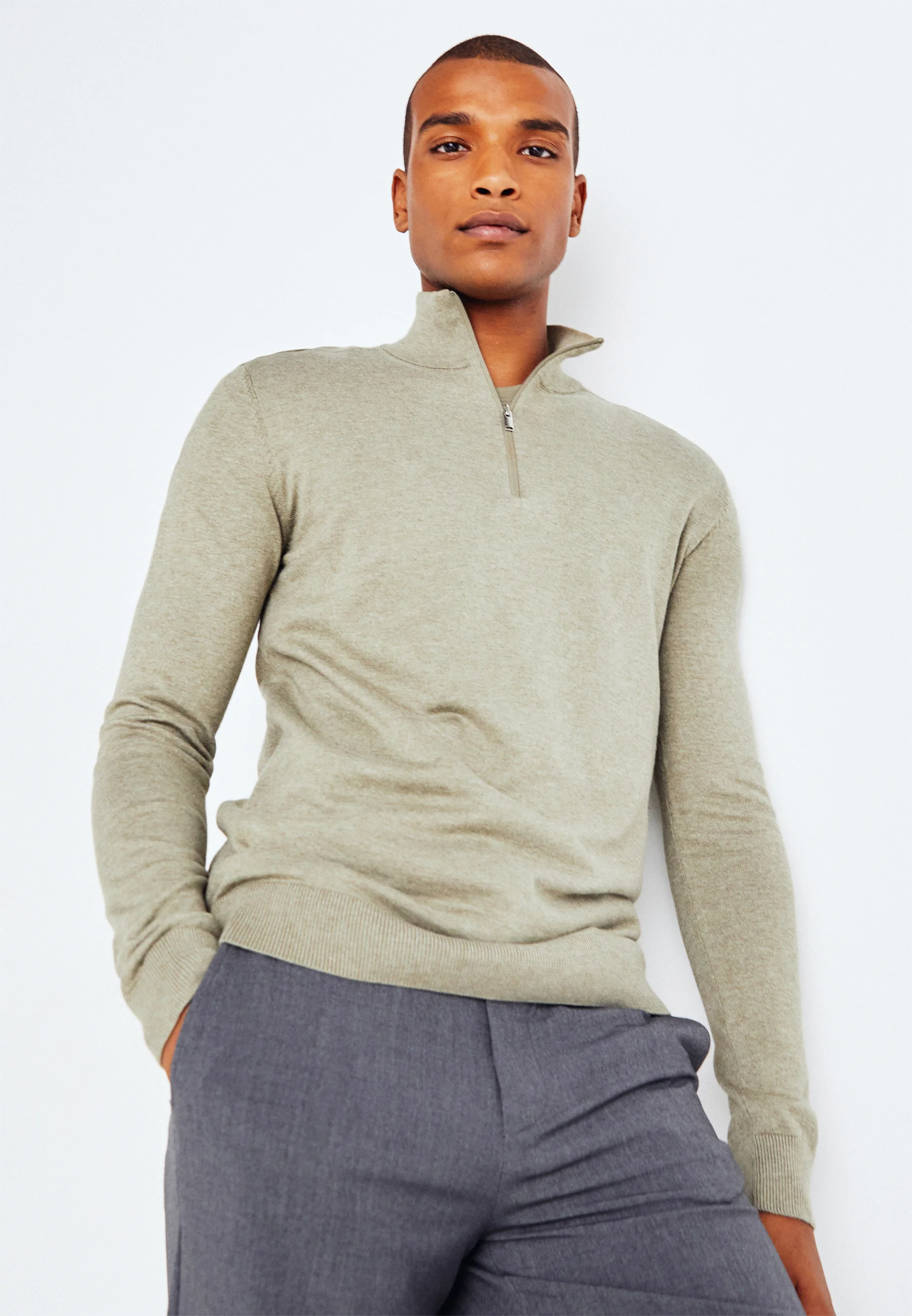 Selected Homme SLHBERG HALF ZIP - Maglione