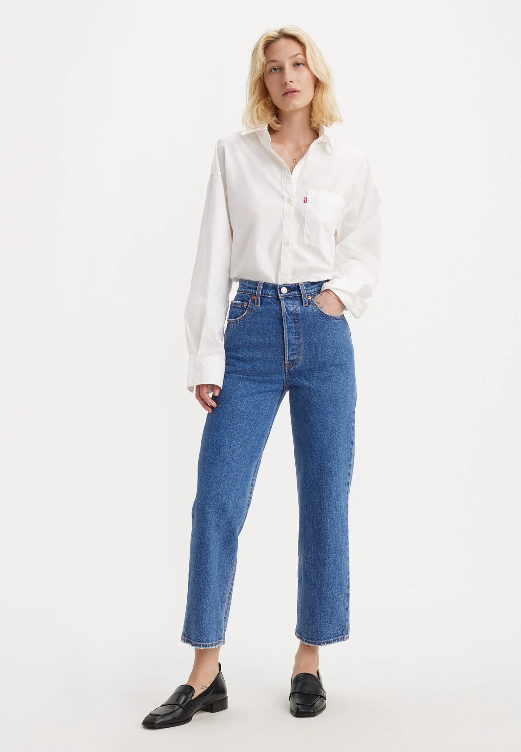 RIBCAGE STRAIGHT ANKLE - Jeans a sigaretta