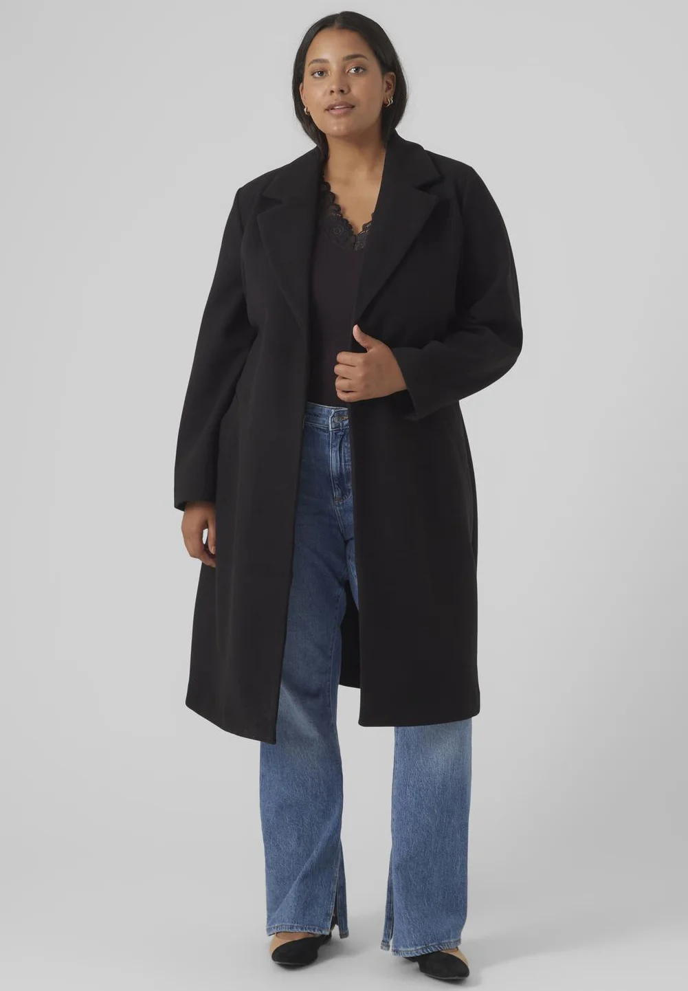 Vero Moda Curve VMCFORTUNEAYA LONG COAT - Cappotto classico