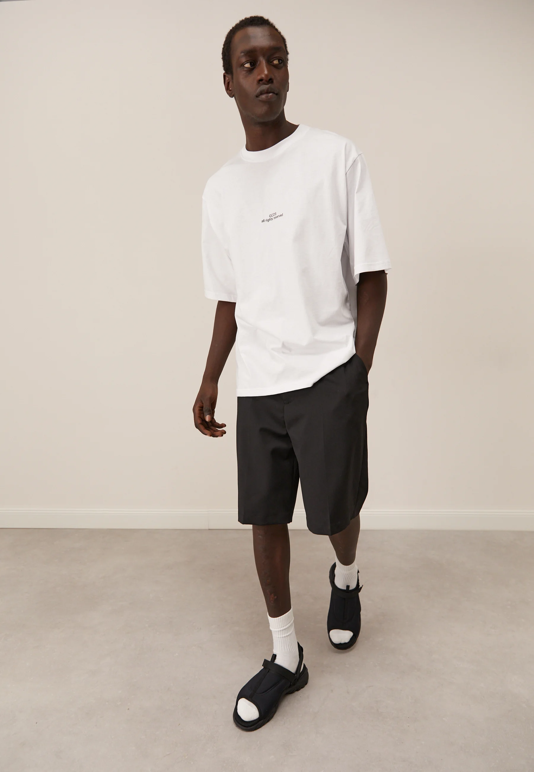 GCDS COLLEGE OVERSIZED - T-shirt con stampa