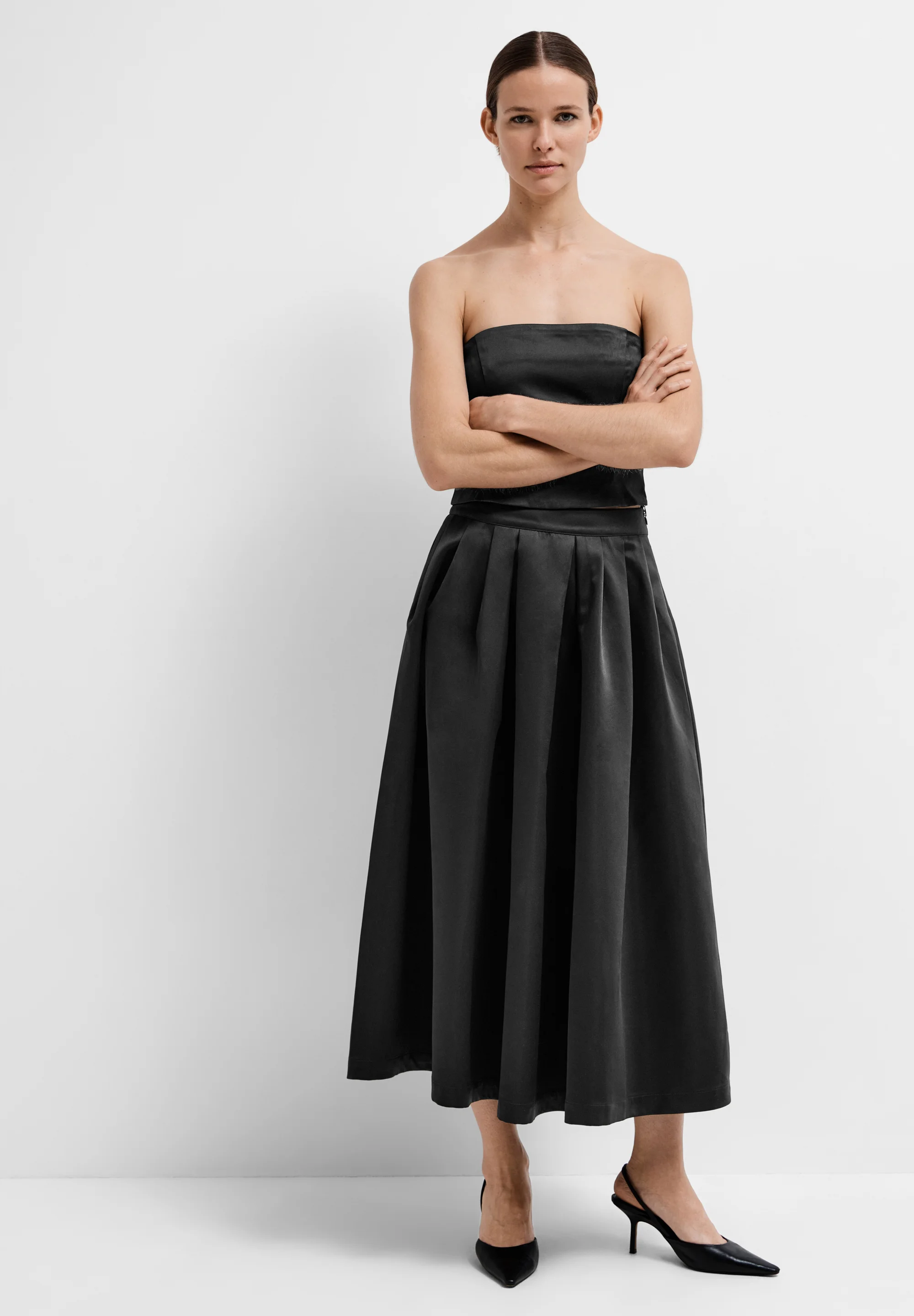 Selected Femme SLFARESIA ANKLE VOLUME SKIRT - Gonna lunga