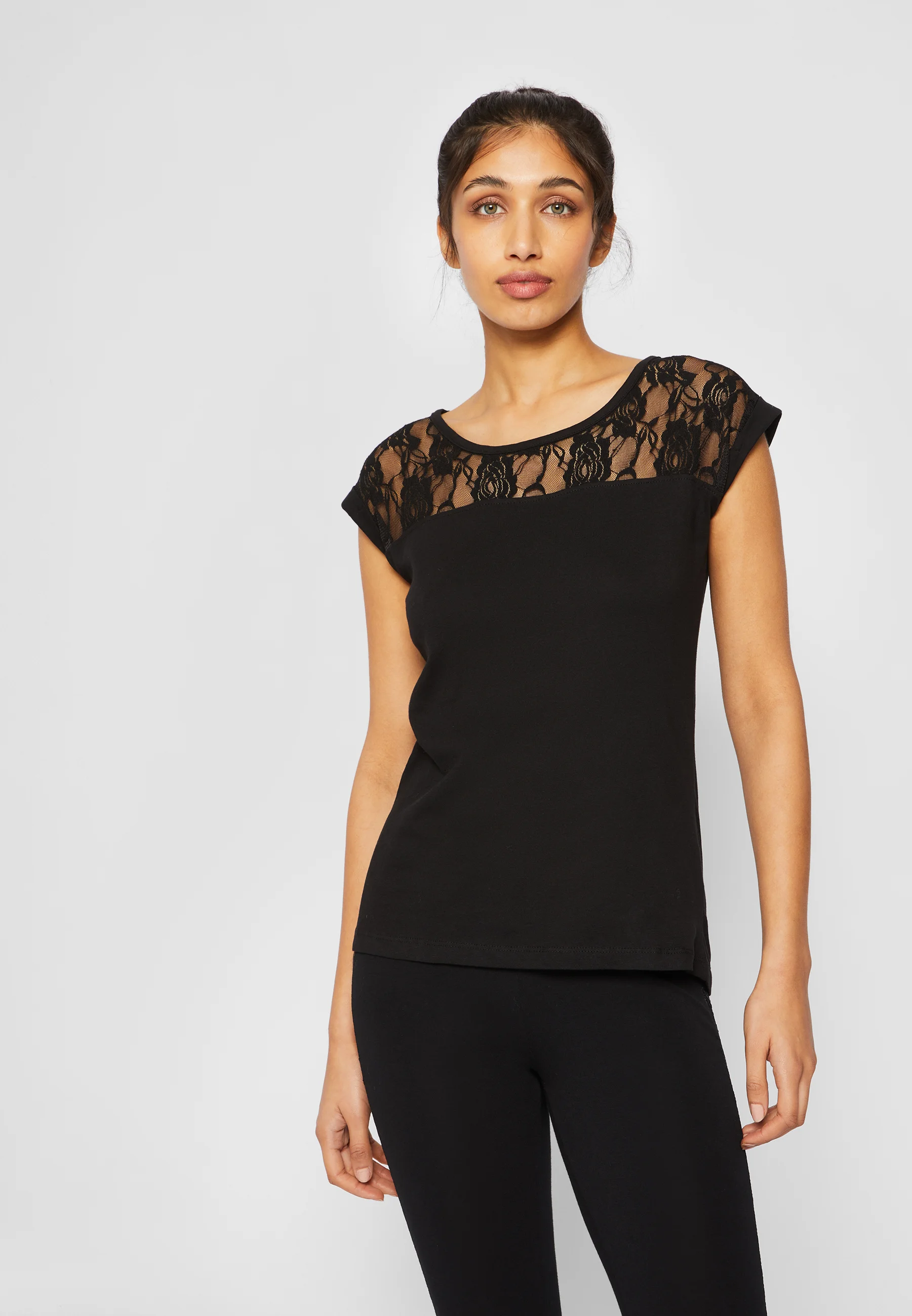 LADIES TOP LACES TEE - T-shirt con stampa