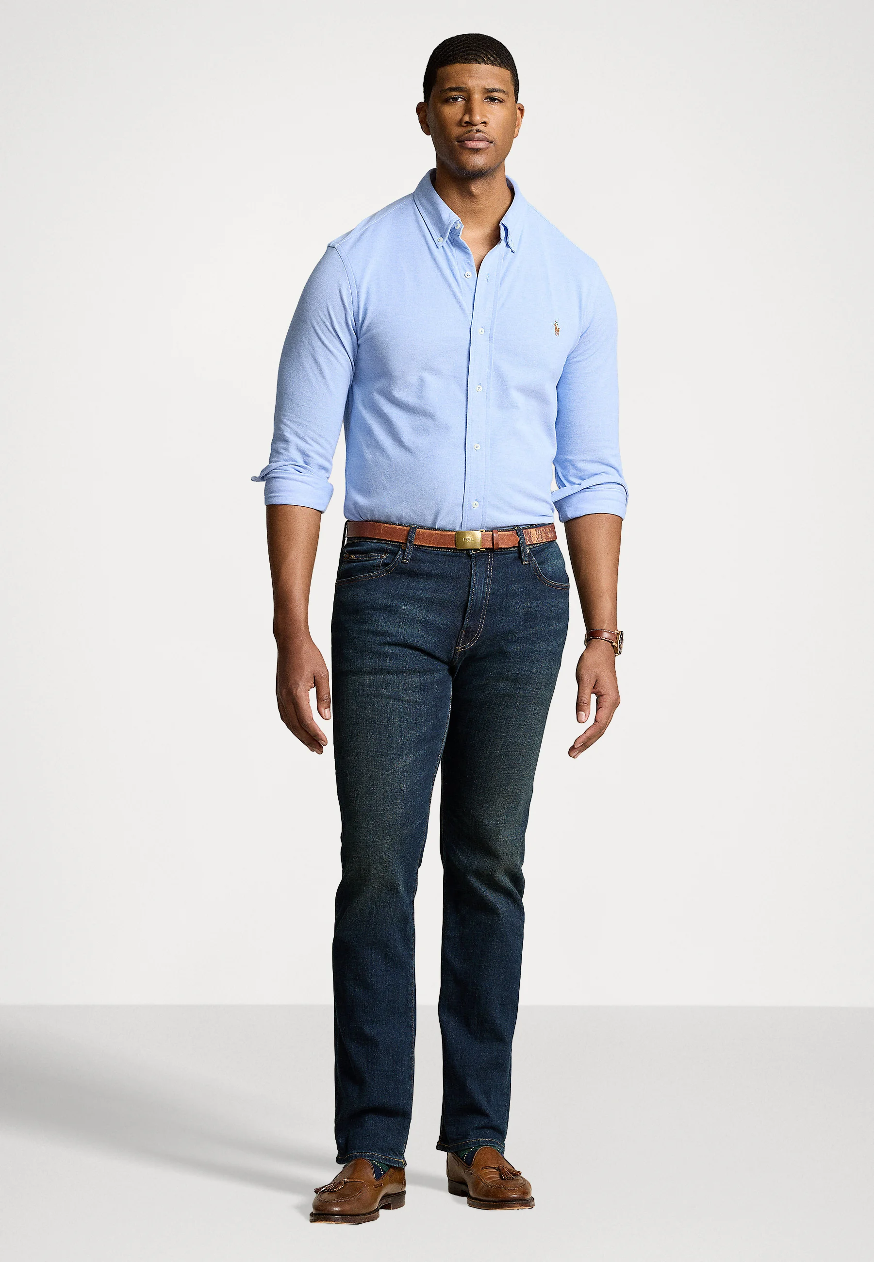Big & Tall KNIT OXFORD SHIRT - Camicia