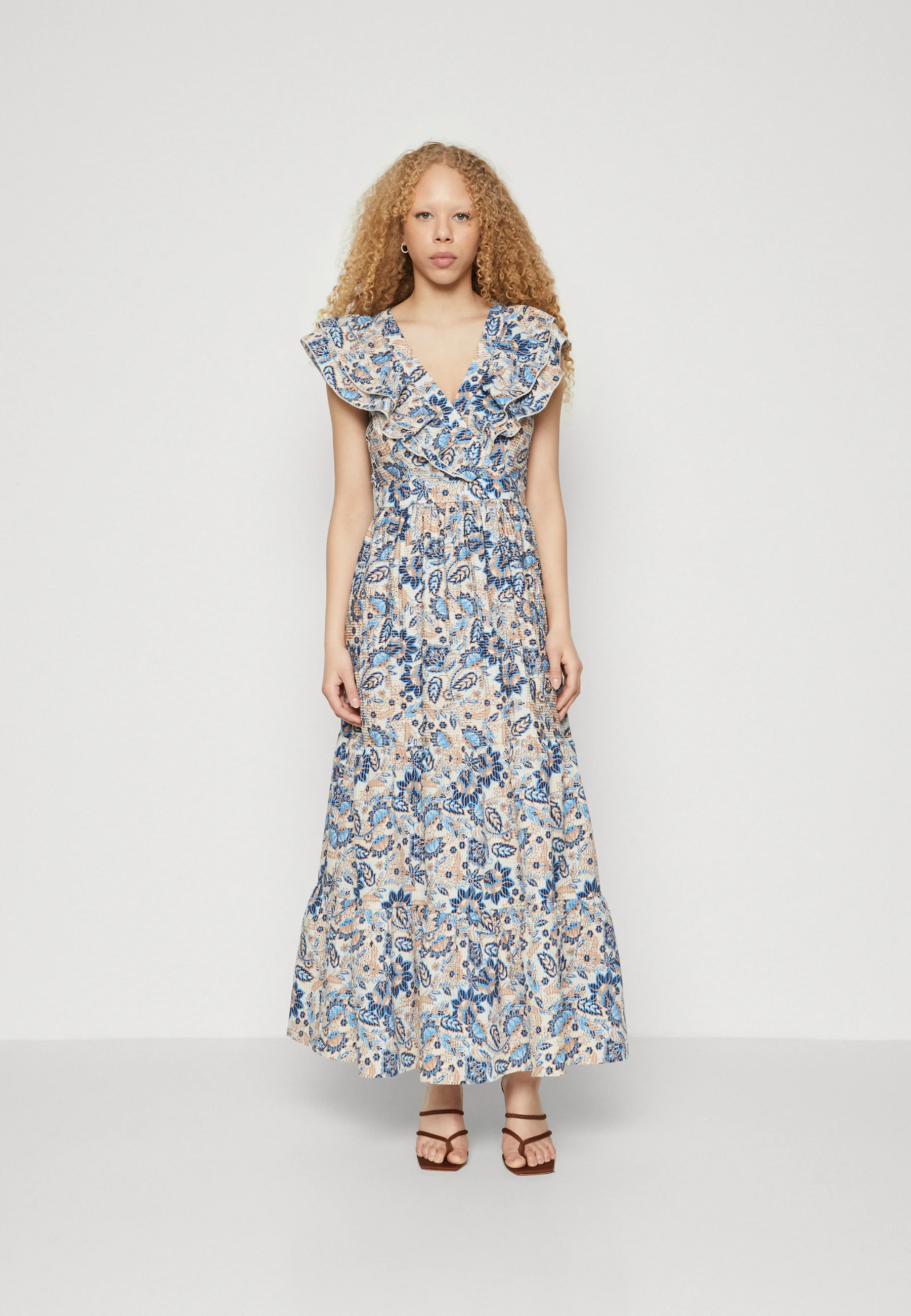 Vero Moda VMMATILDA V NECK DETAIL ANKLE DRESS- Vestito estivo