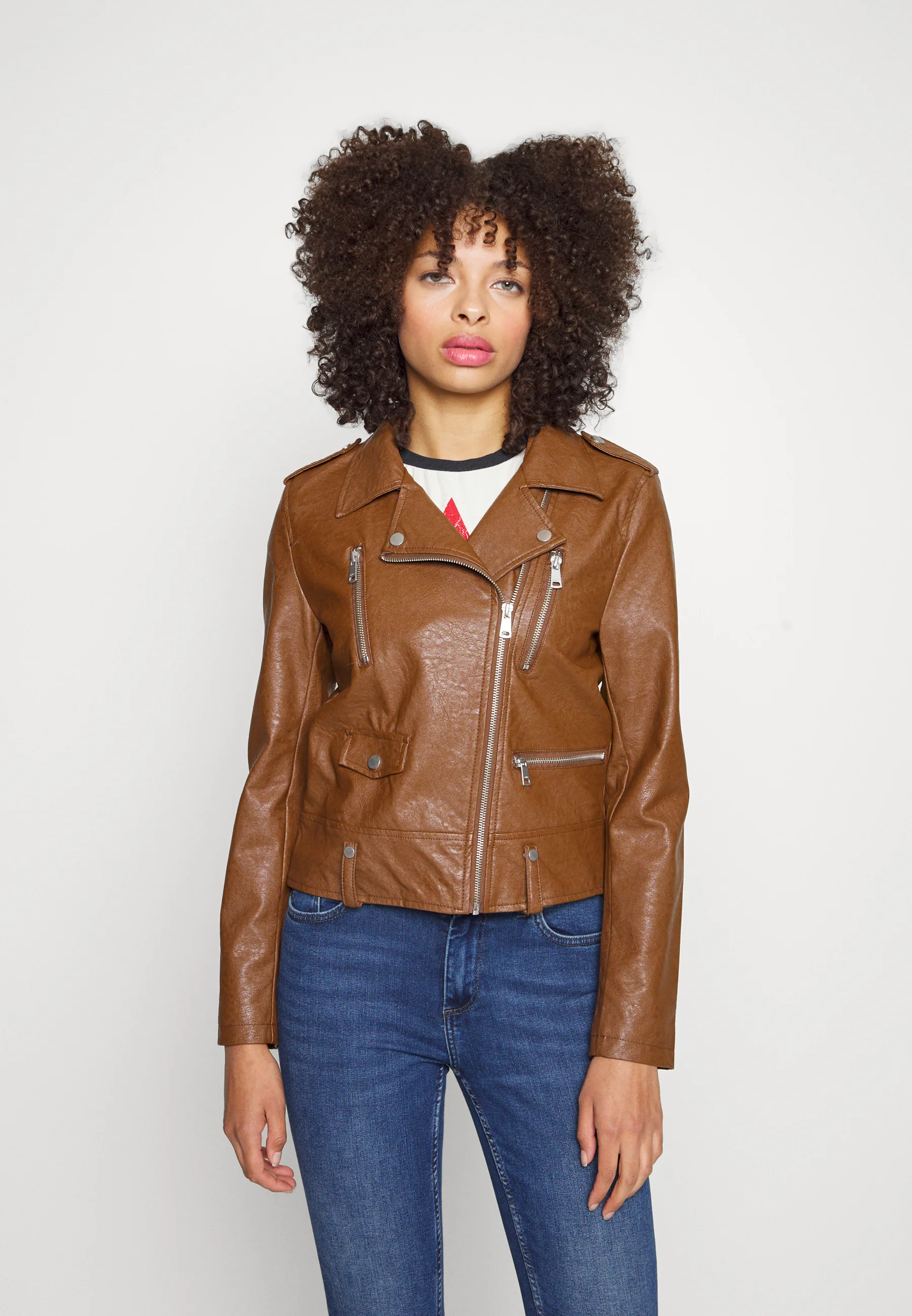 ONLY ONLMIA BIKER JACKET - Giacca in similpelle