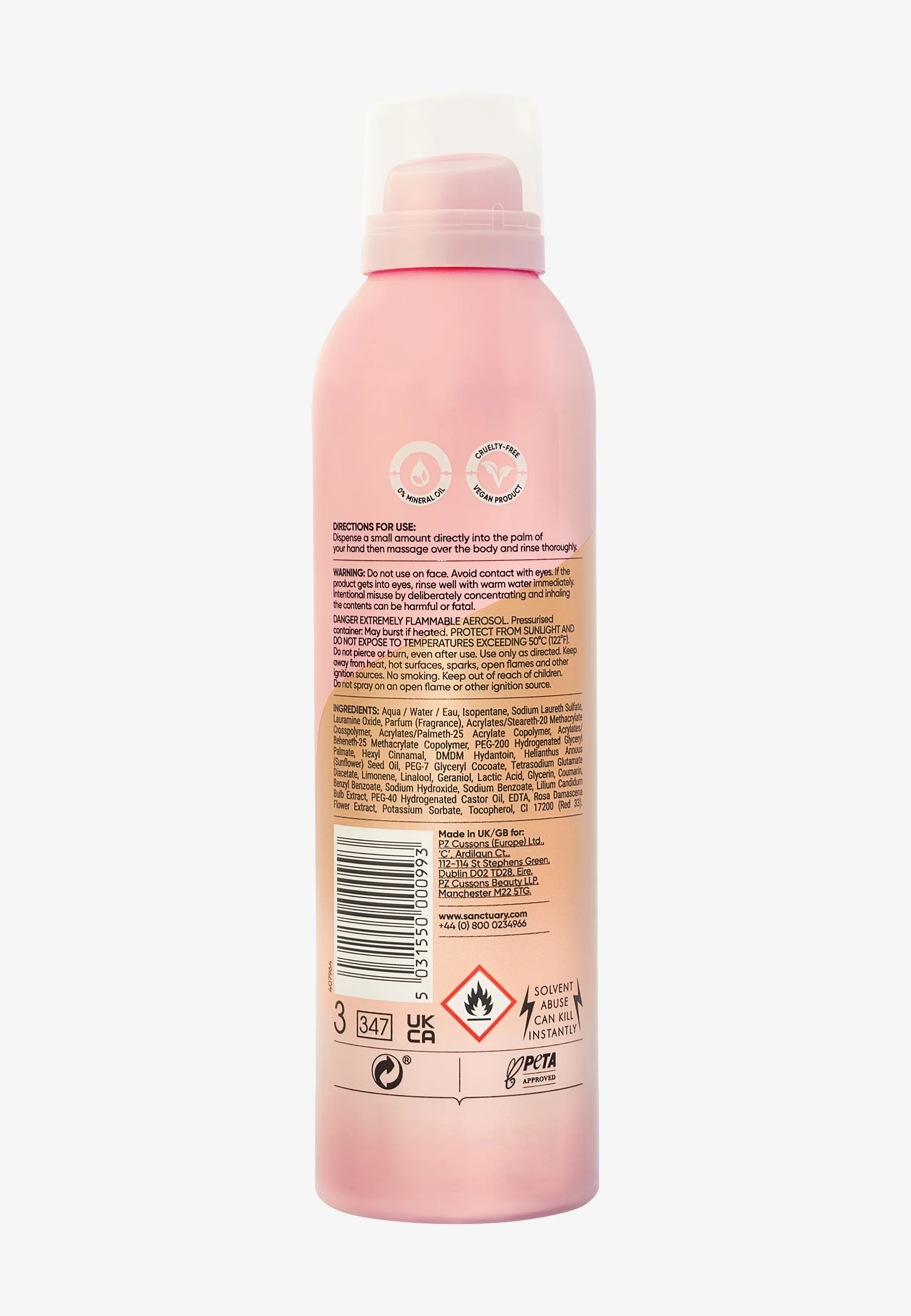 Sanctuary Spa & ROSE COLLECTION SHOWER BURST - Docciaschiuma