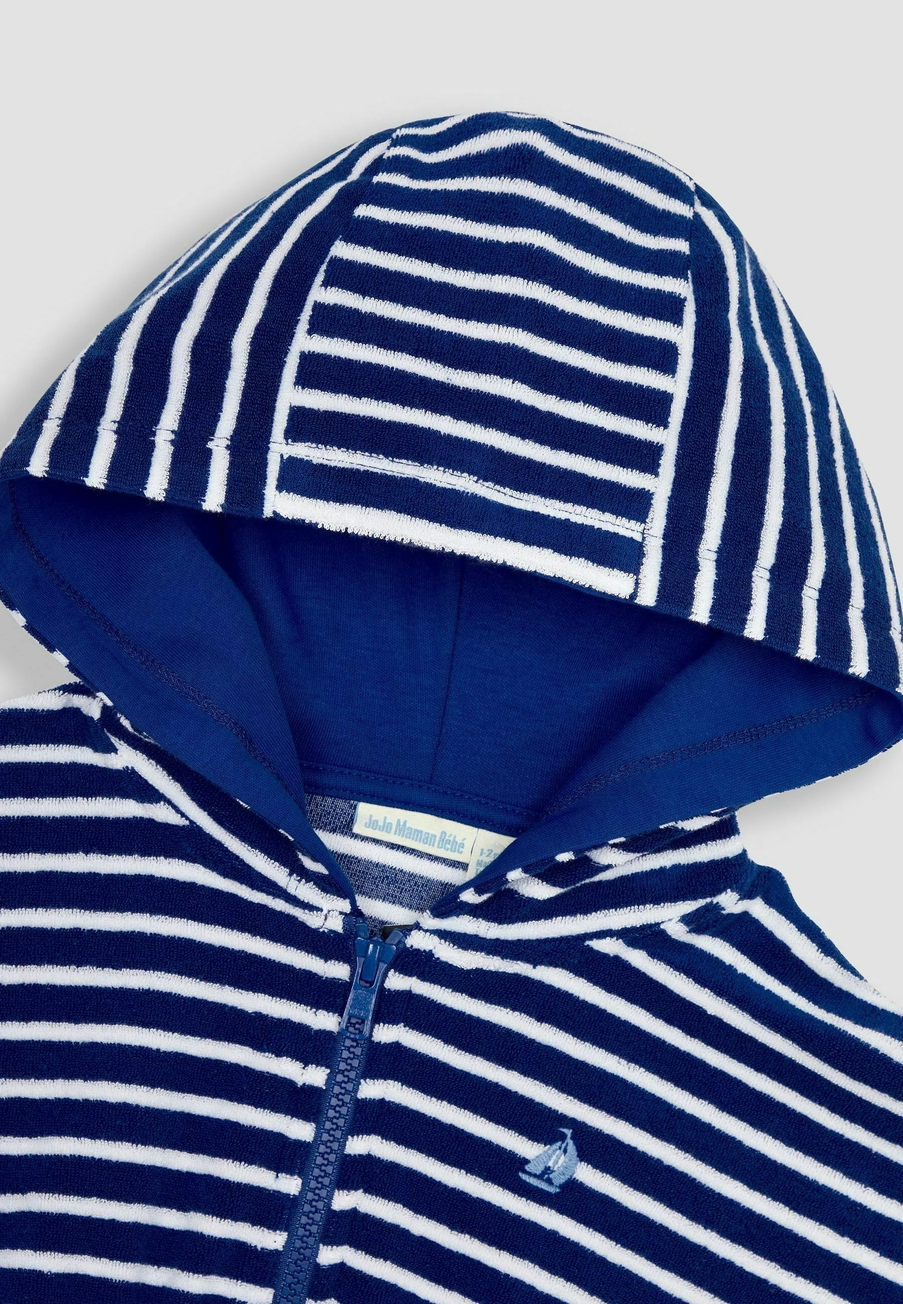JoJo Maman Bébé STRIPE ZIP-UP REGULAR FIT - Telo da bagno