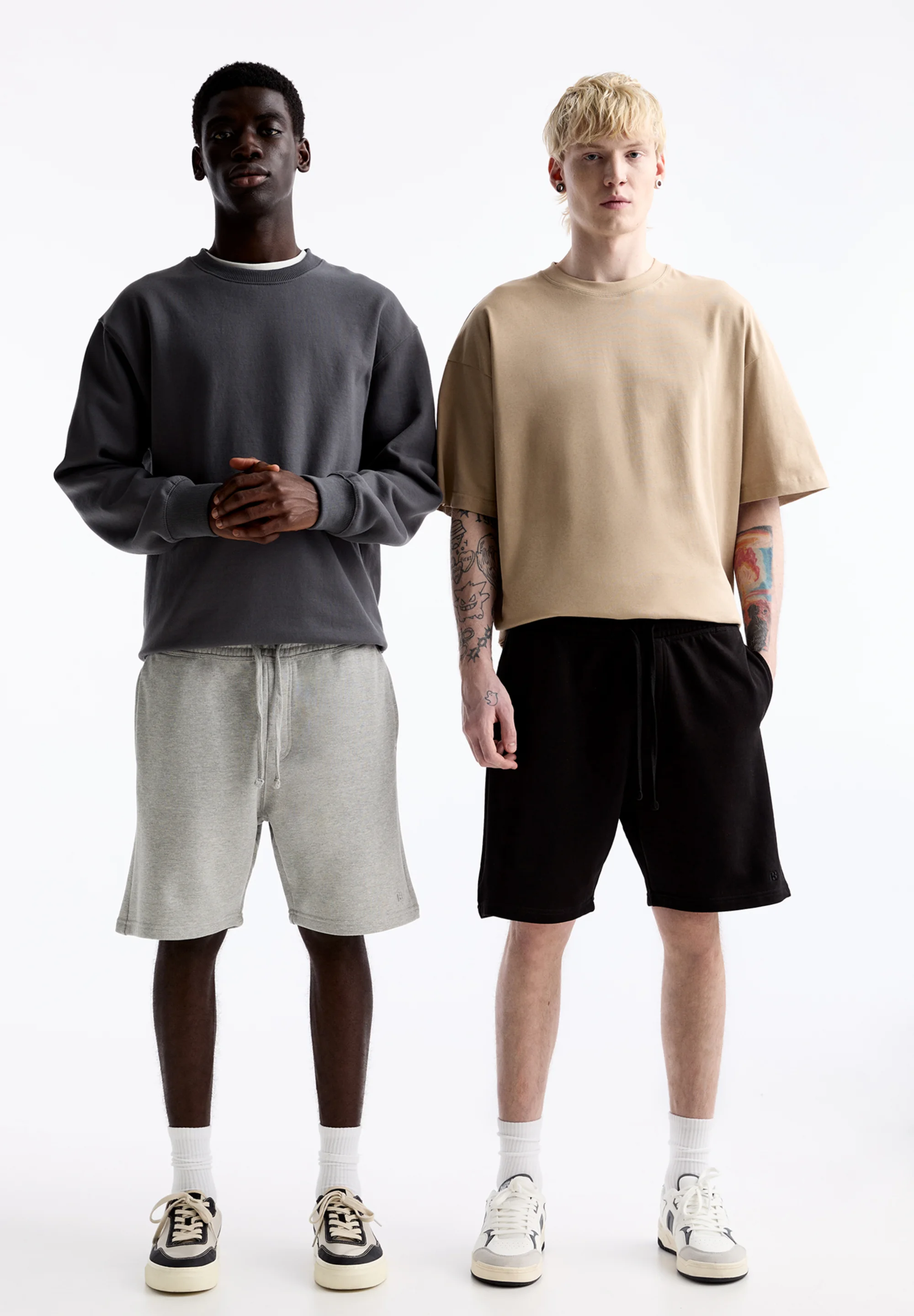 PULL&BEAR 2 PACK JOGGER BERMUDA - Pantaloni sportivi