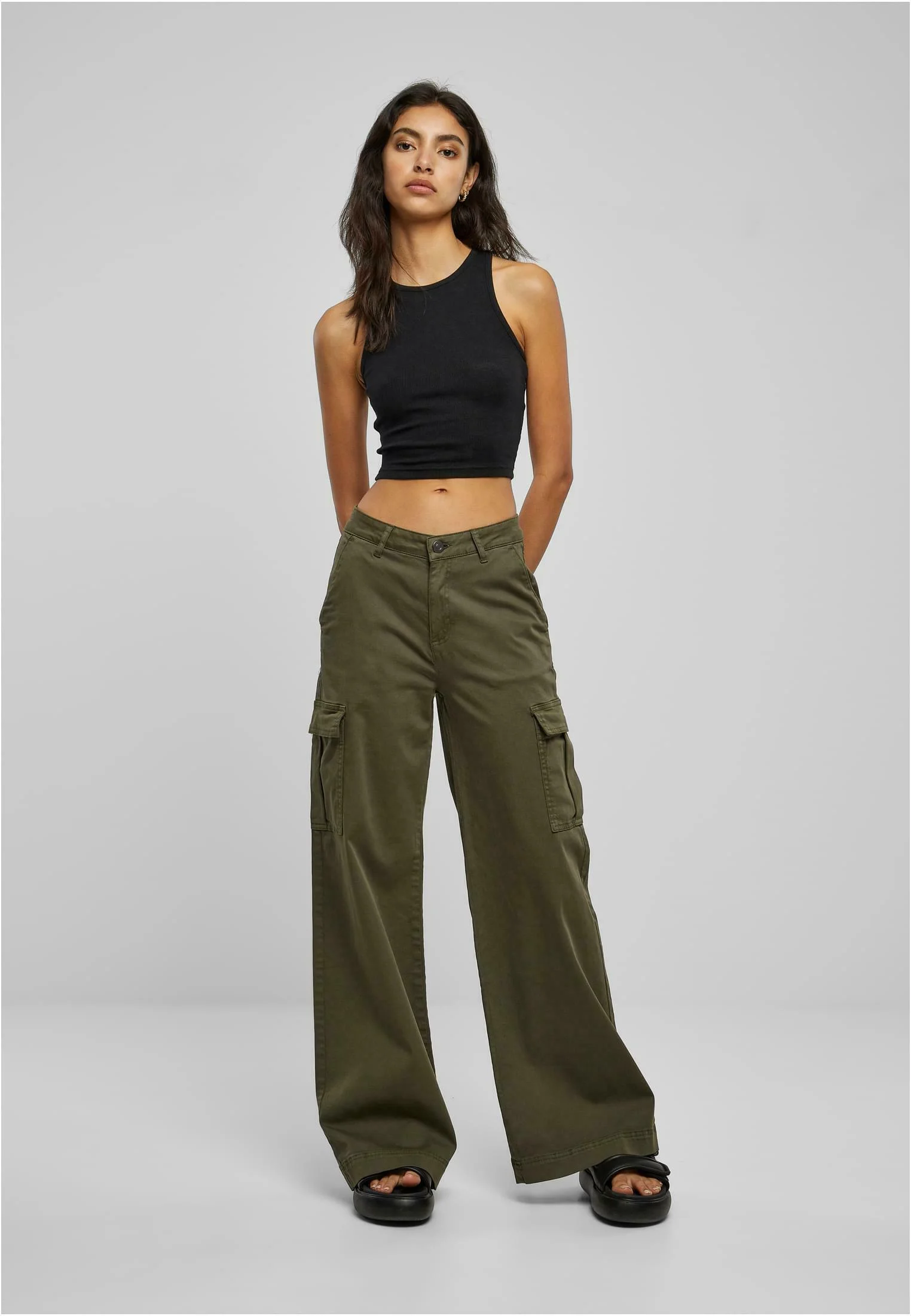 WIDE LEG TWILL - Pantaloni cargo