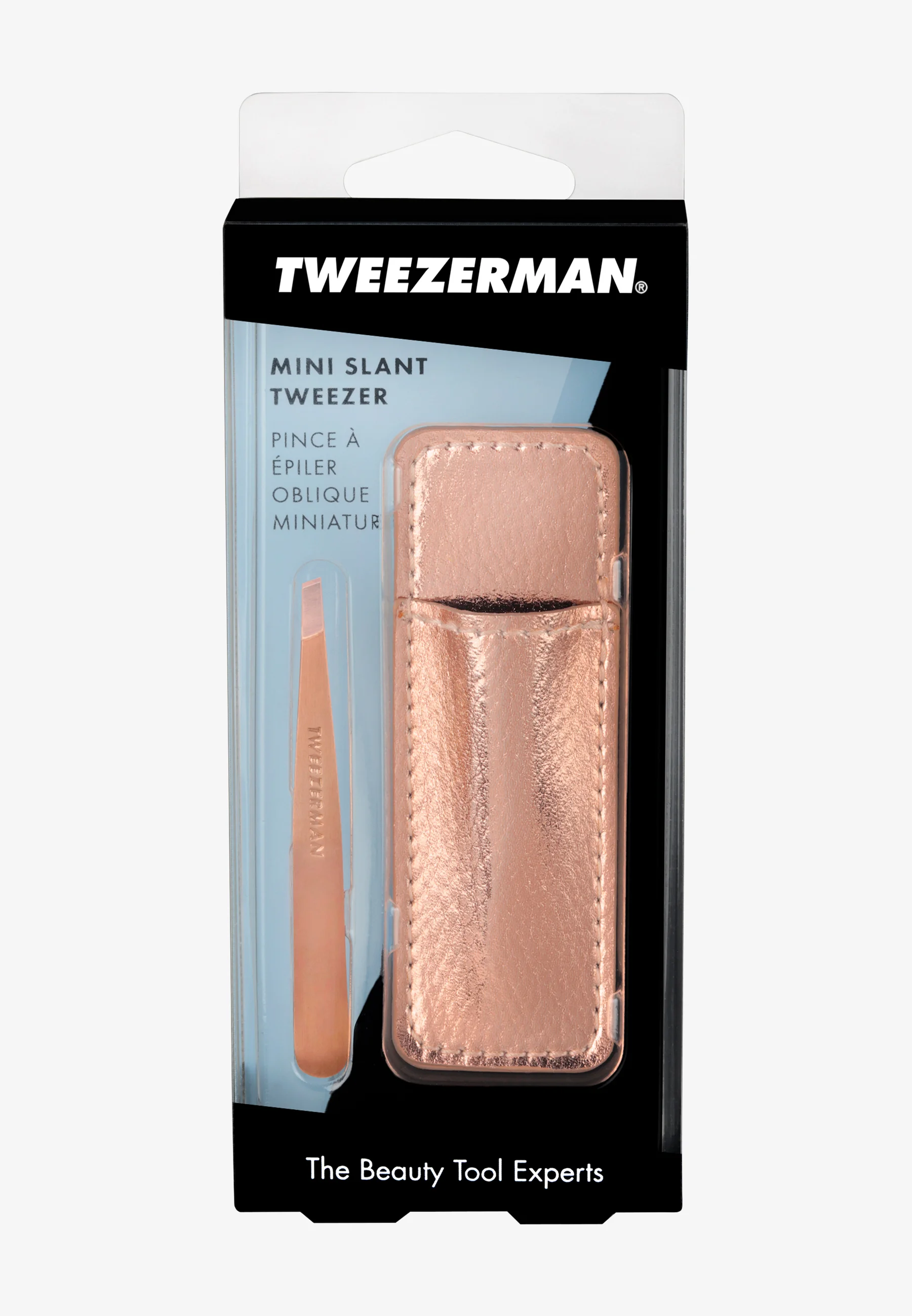TWEEZERMAN ROSE GOLD MINI SLANT WITH CASE - Accessori depilazione