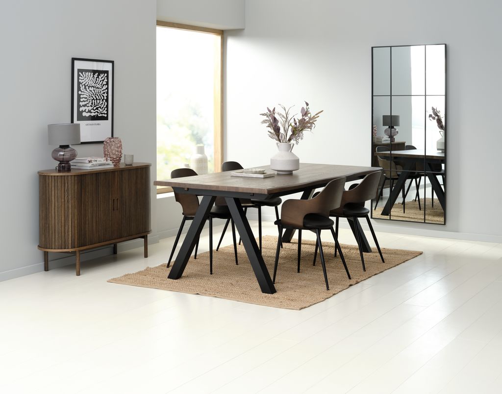 Sideboard LYNGVIG 120 cm 2 tambour doors dark oak