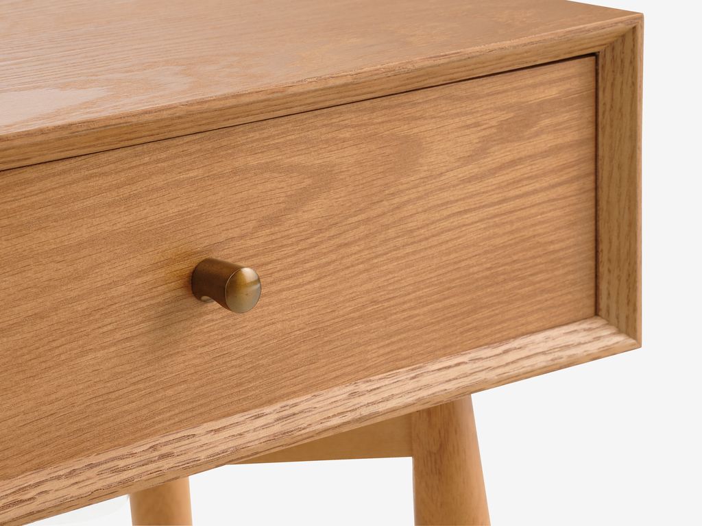 Bedside table HOKKSUND 1 drawer brown