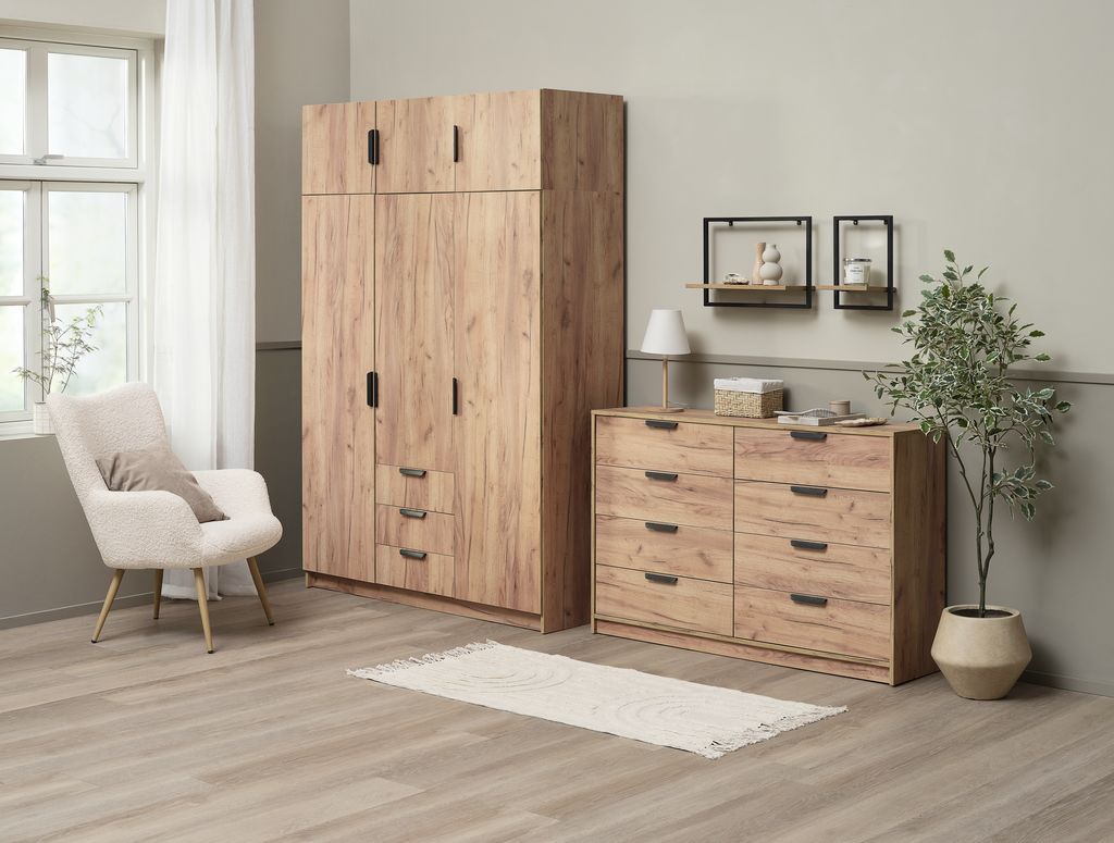4+4 drawer chest JENSLEV oak