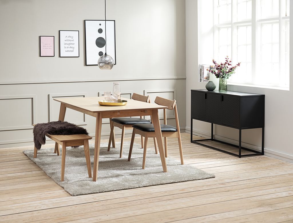 Sideboard VIRUM 3 doors black