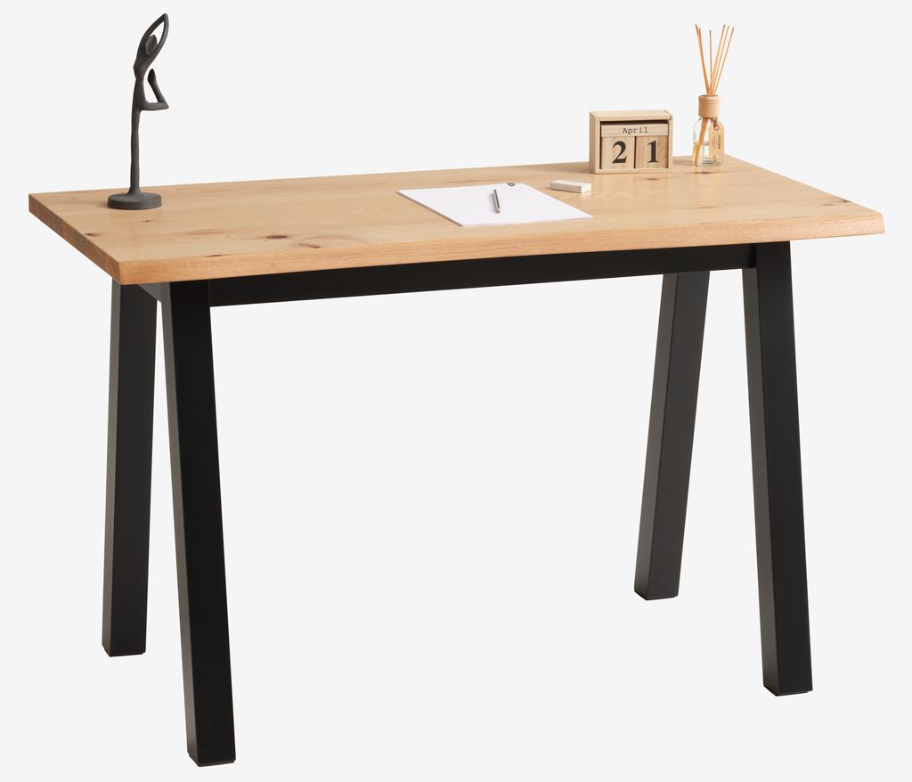 Desk SKOVLUNDE 60x120 natural oak/black