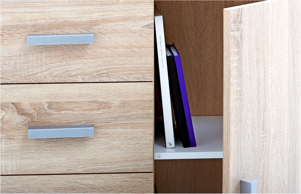 4 drawer 1 door chest TAPDRUP combi oak