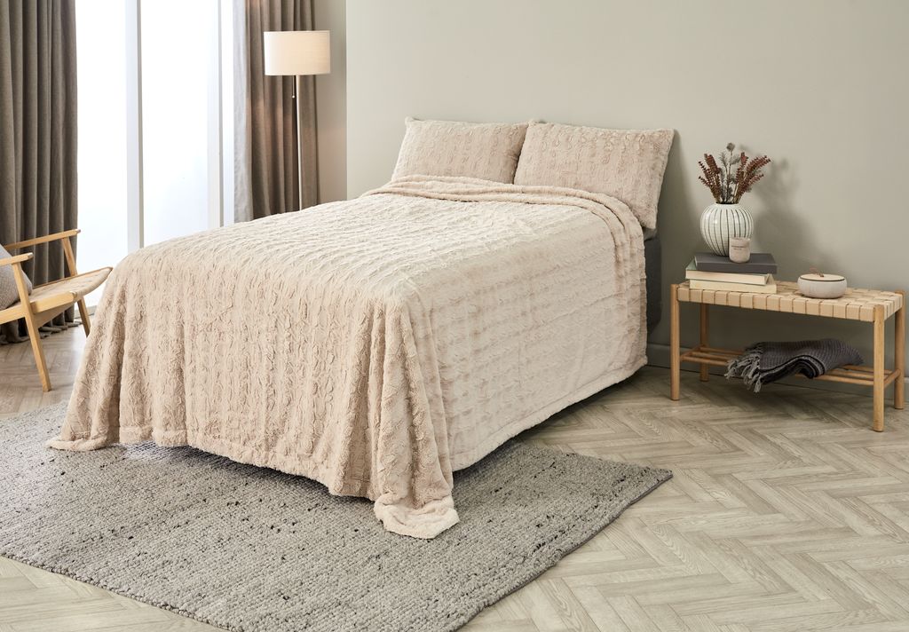 Bedspread MYGGBLOM 220x240 beige